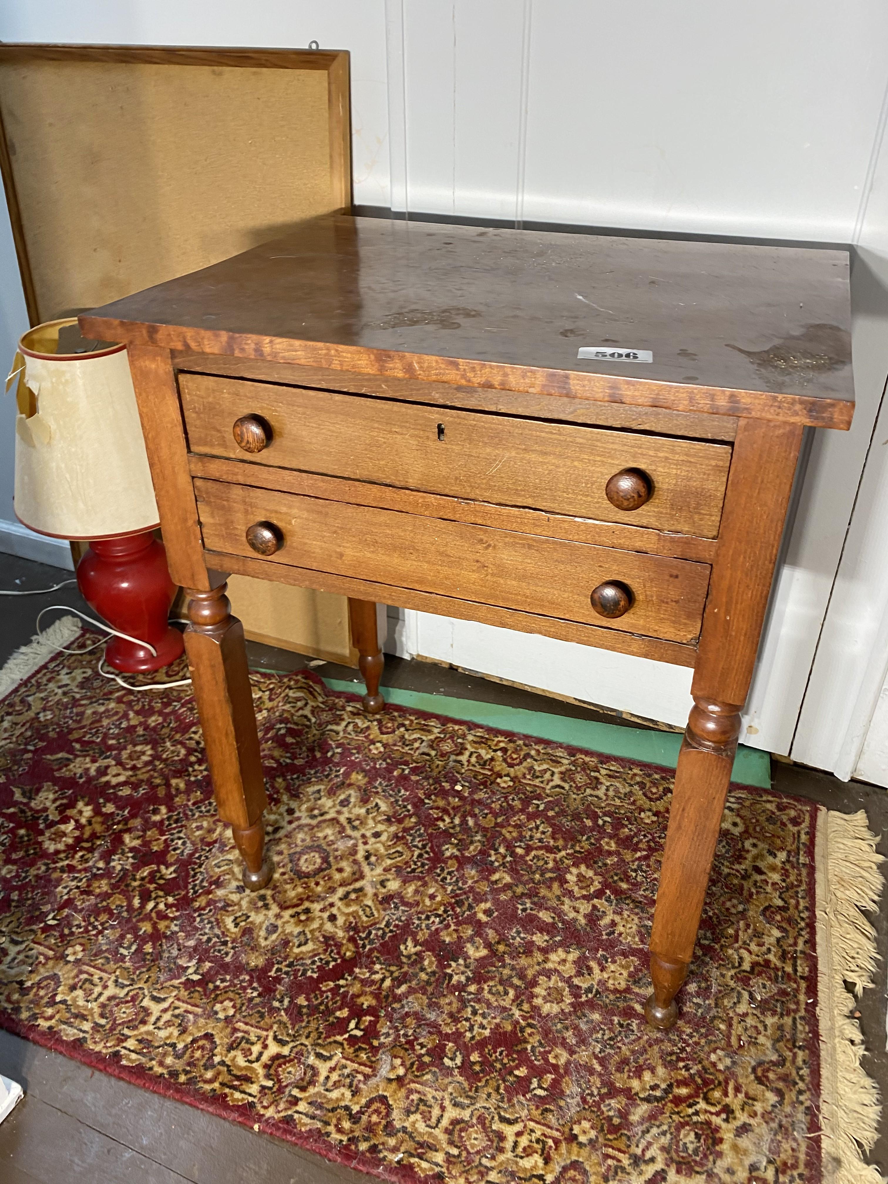 Antique Two Drawer 19th c table