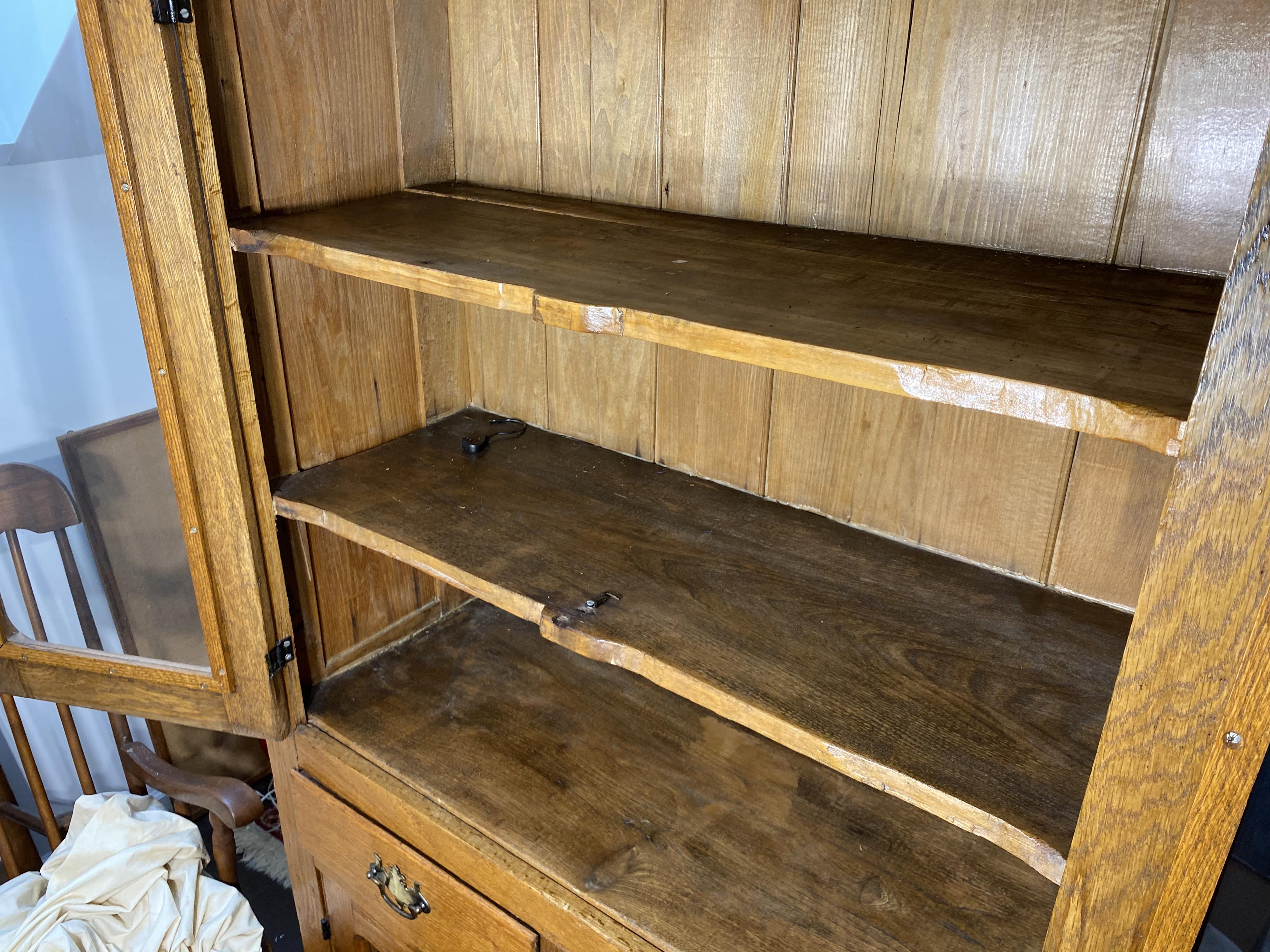 Antique Wooden Flat Wall Cupboard