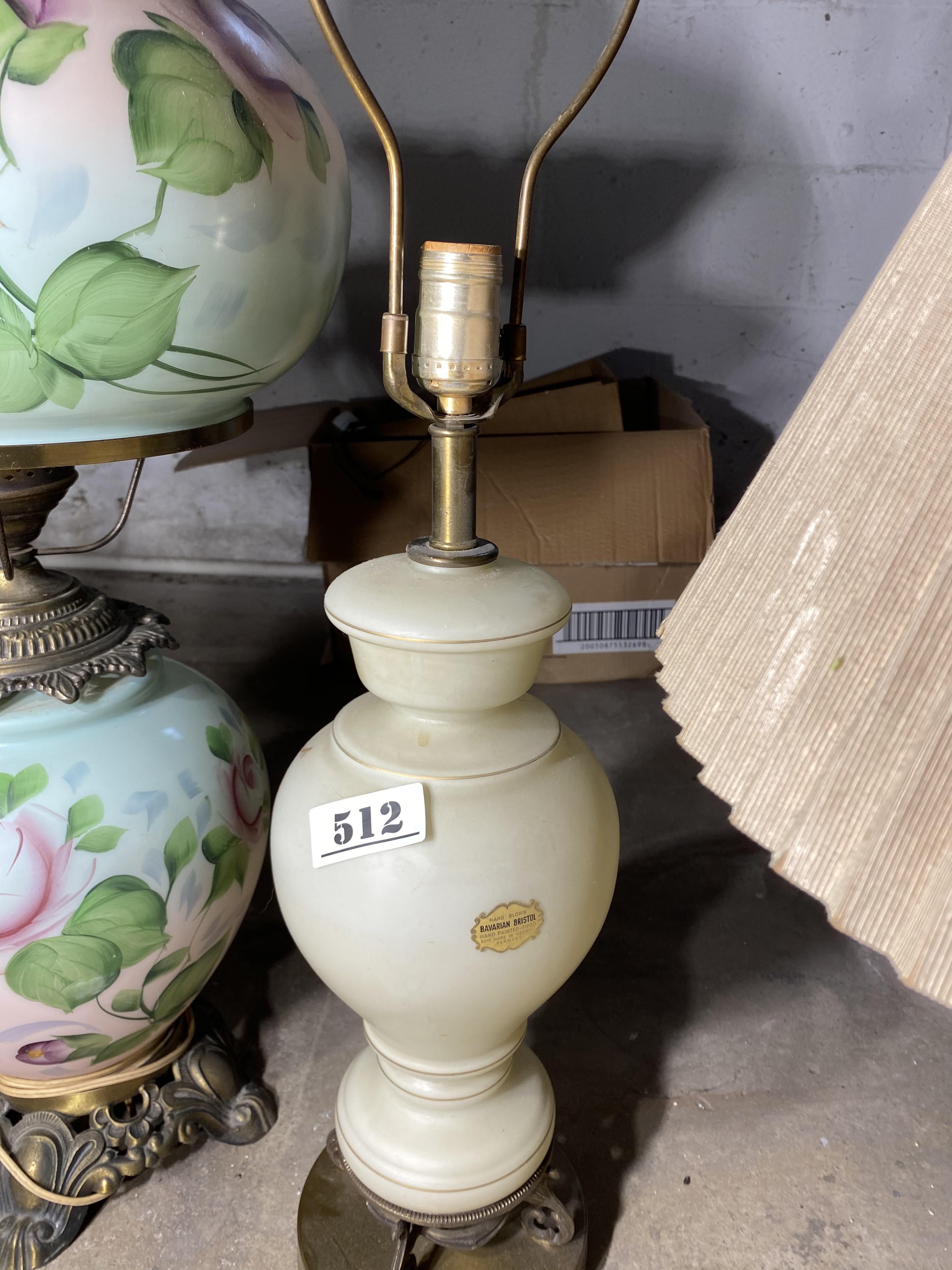 Group lot of lamps including antique gone with the wind