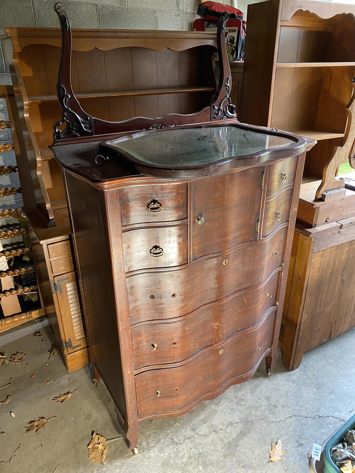 Antique Dresser With Mirror