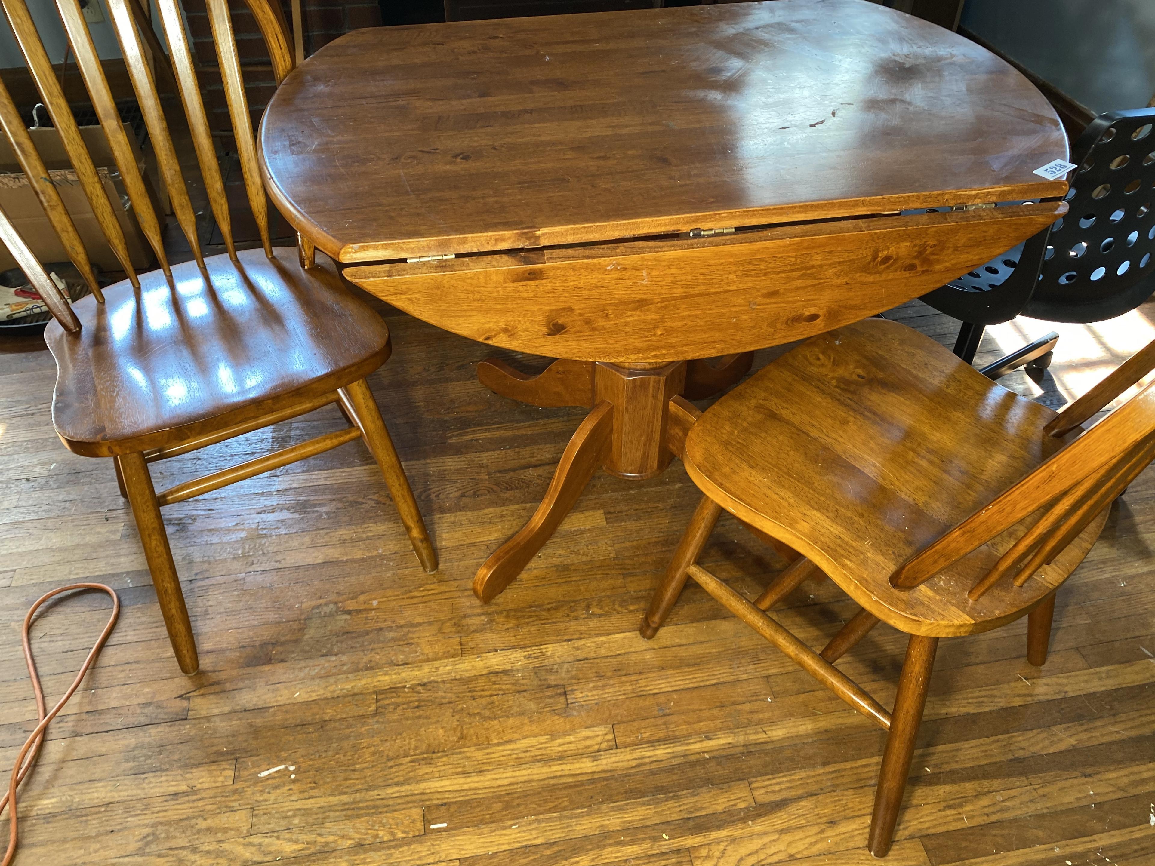 Wooden Dining Table Plus Two Chairs