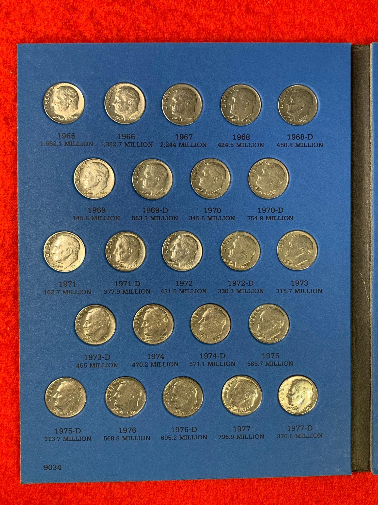 Roosevelt Dimes Collections Starting 1946 and 1965.  "Mercury" Head Dime Collection 1916 to 1945