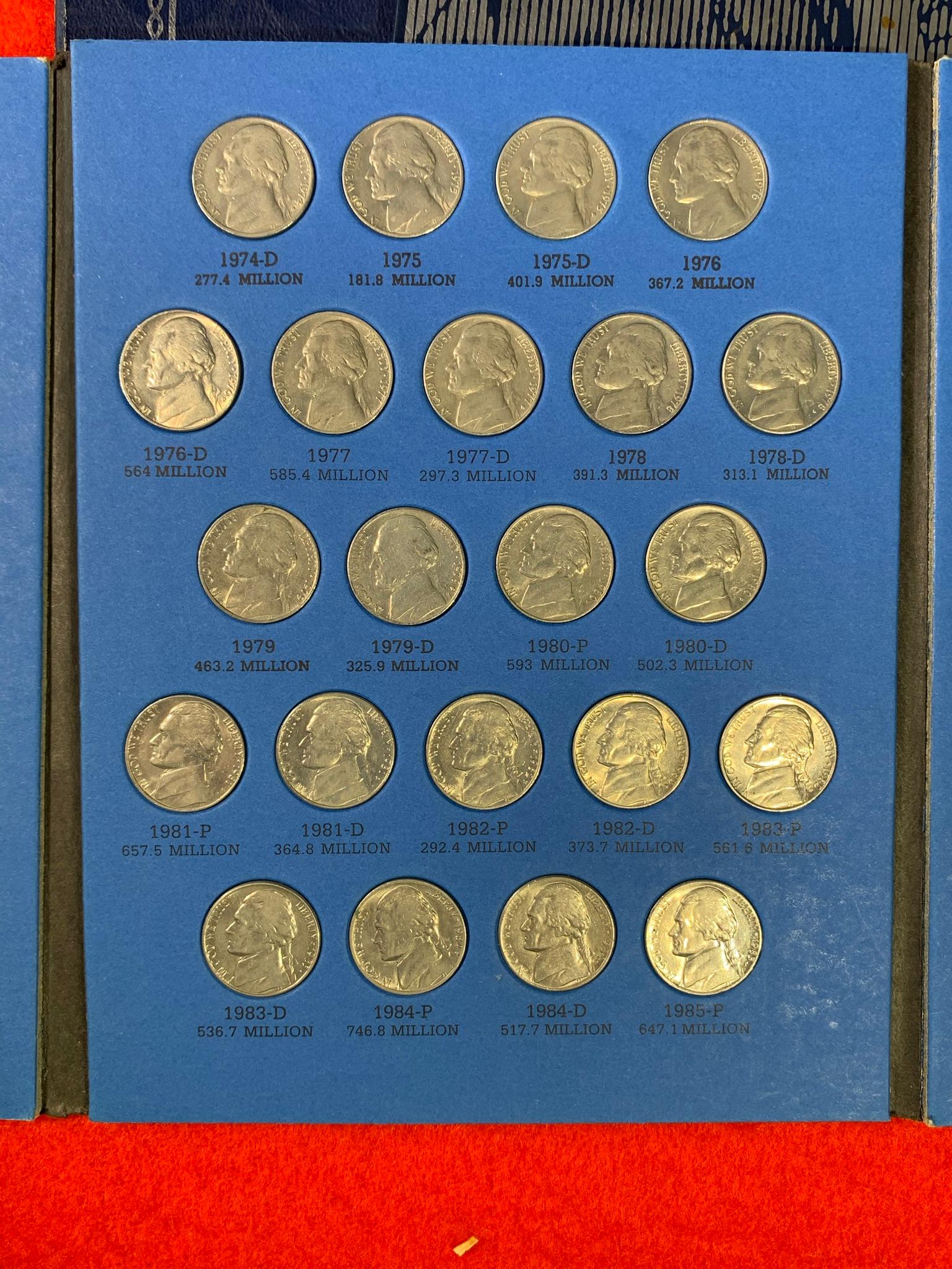 3 Coin Folders of Nickels Collection Books