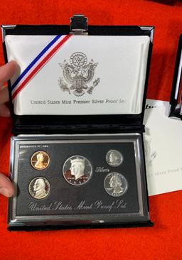 1994 & 1995 United States Mint Premier Silver Proof Sets