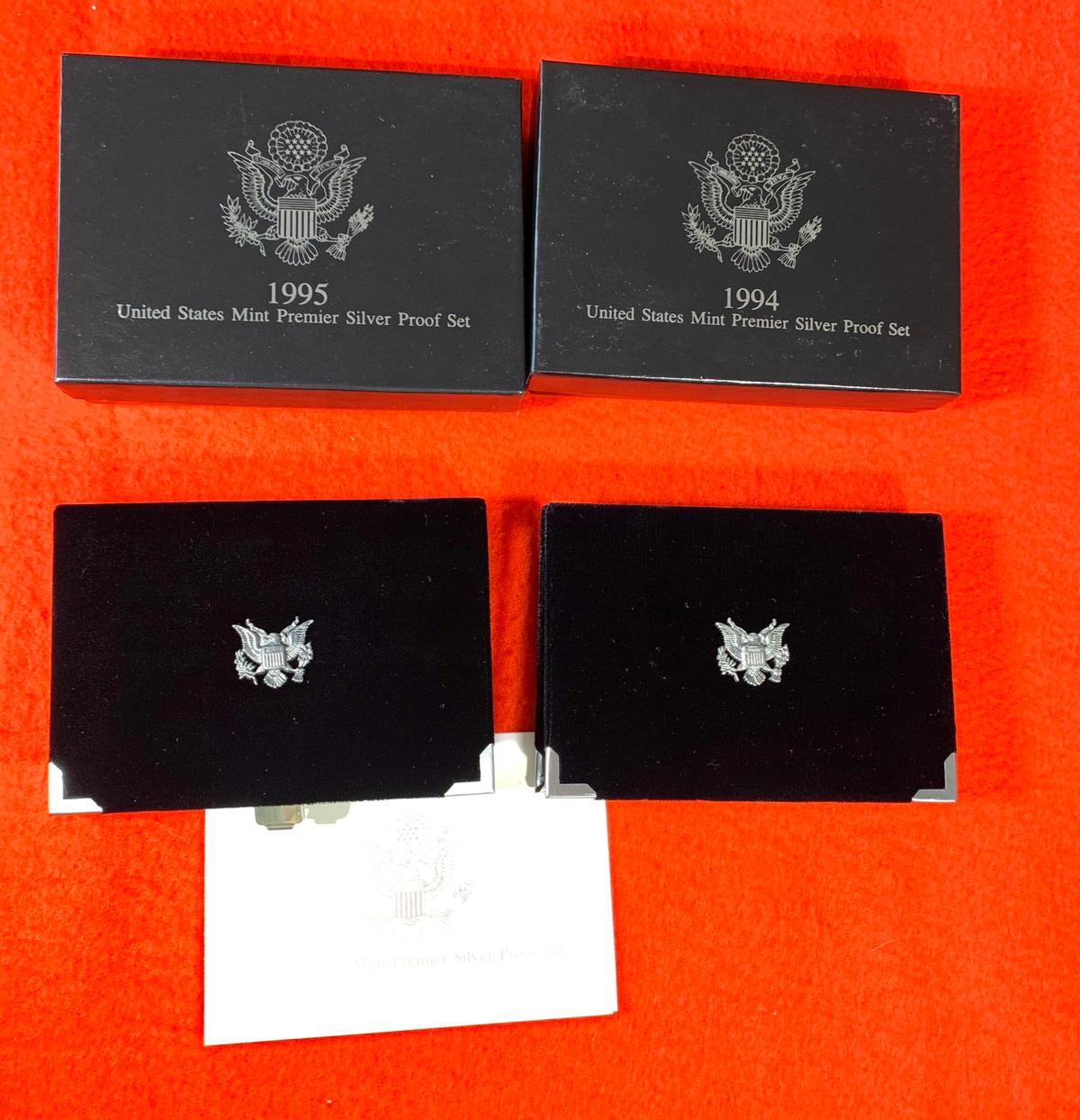 1994 & 1995 United States Mint Premier Silver Proof Sets