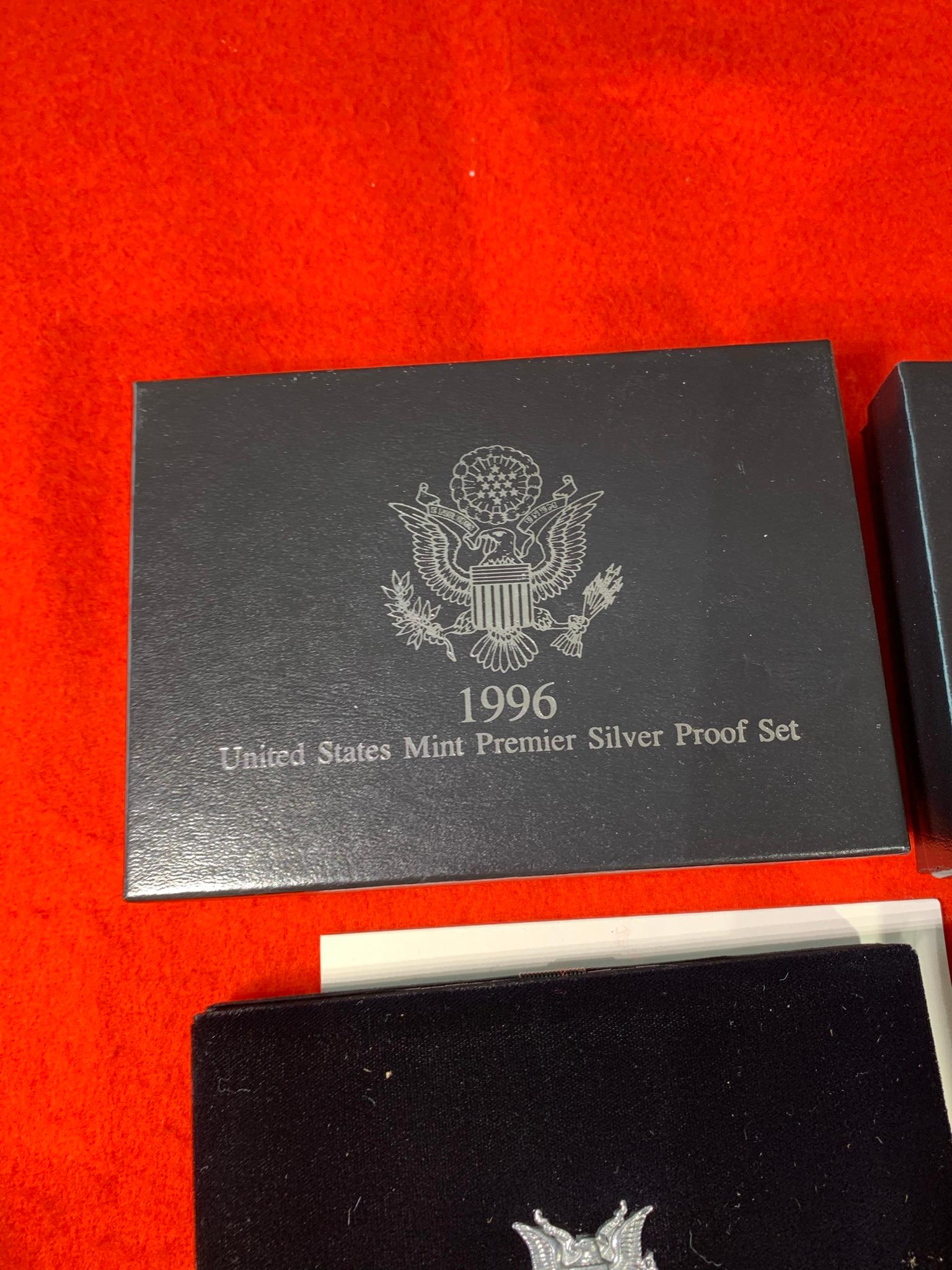 1996, 1997, & 1998 United States Mint Premier Silver Proof Sets