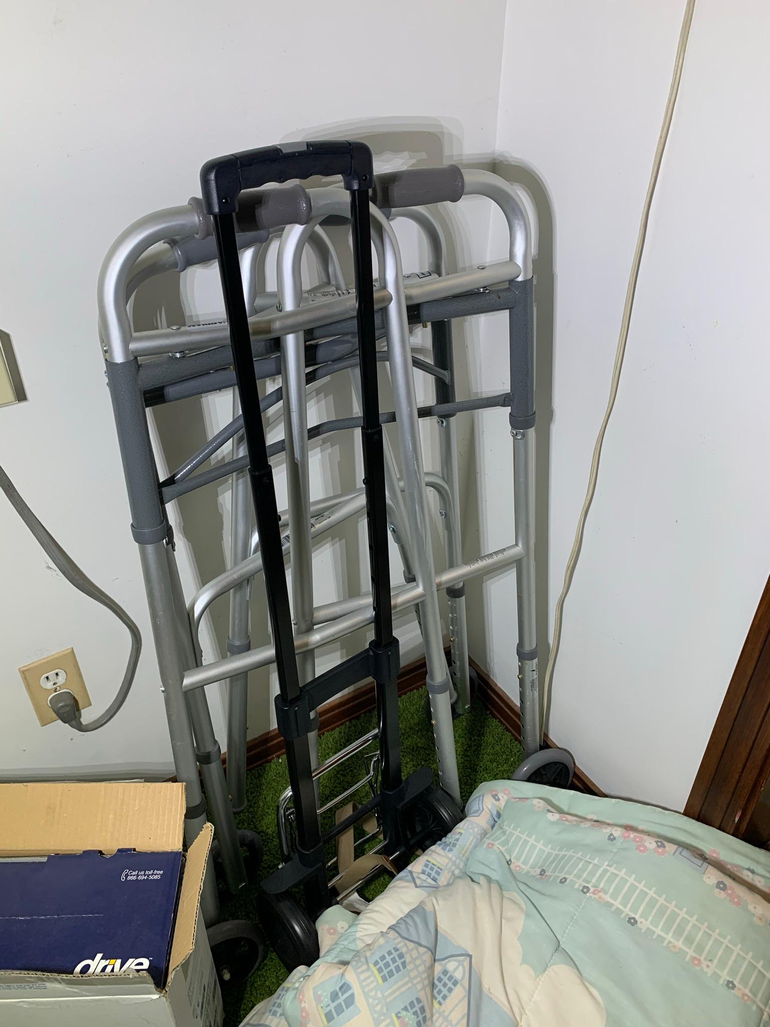 Bedroom Closet Clean Out - Holiday Items, Walkers, Tea Pots, Shower Door, & More