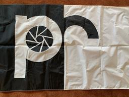 PR Black and White Flag