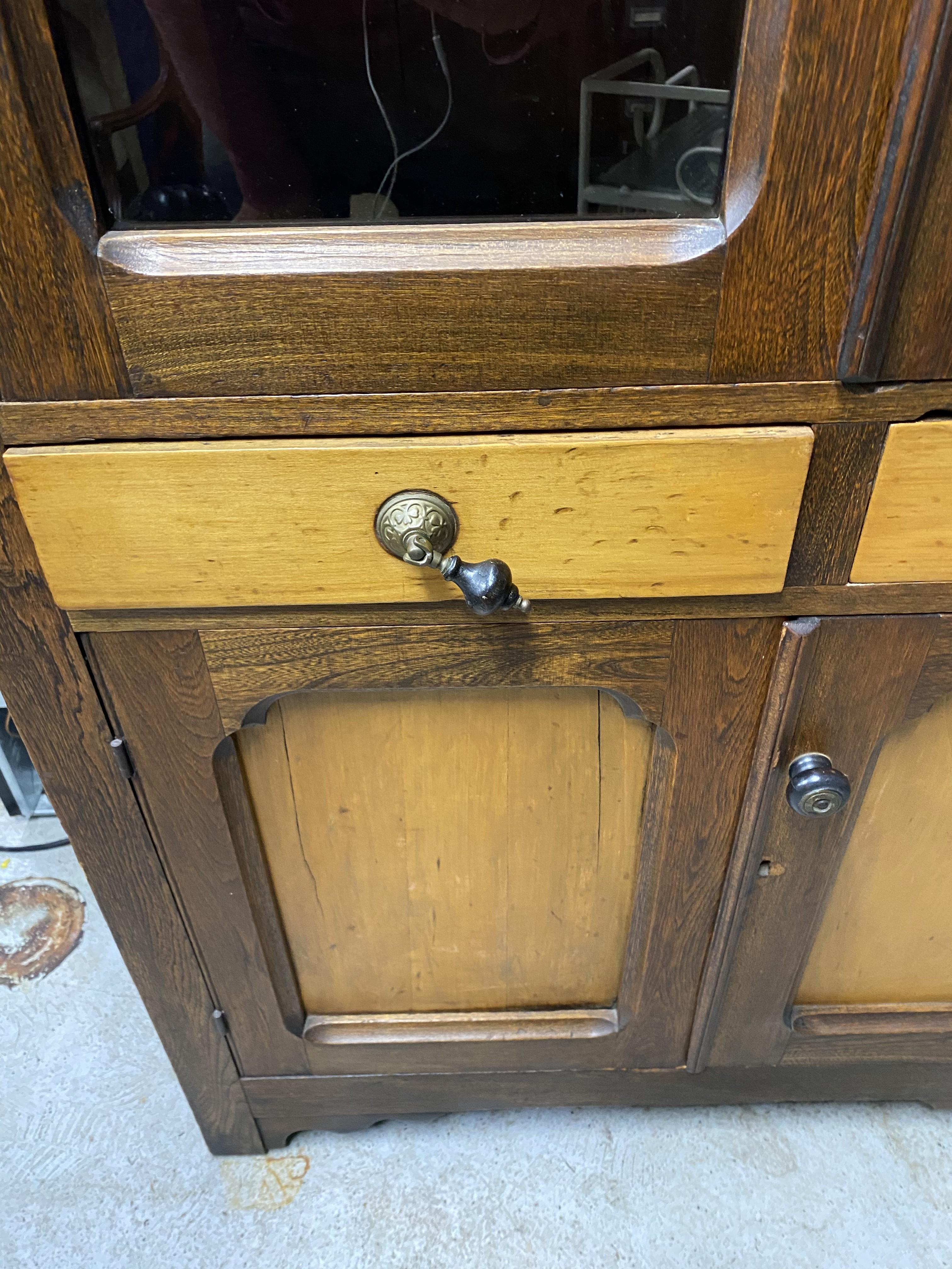 Antique c. 1880 Flat Wall Cupboard