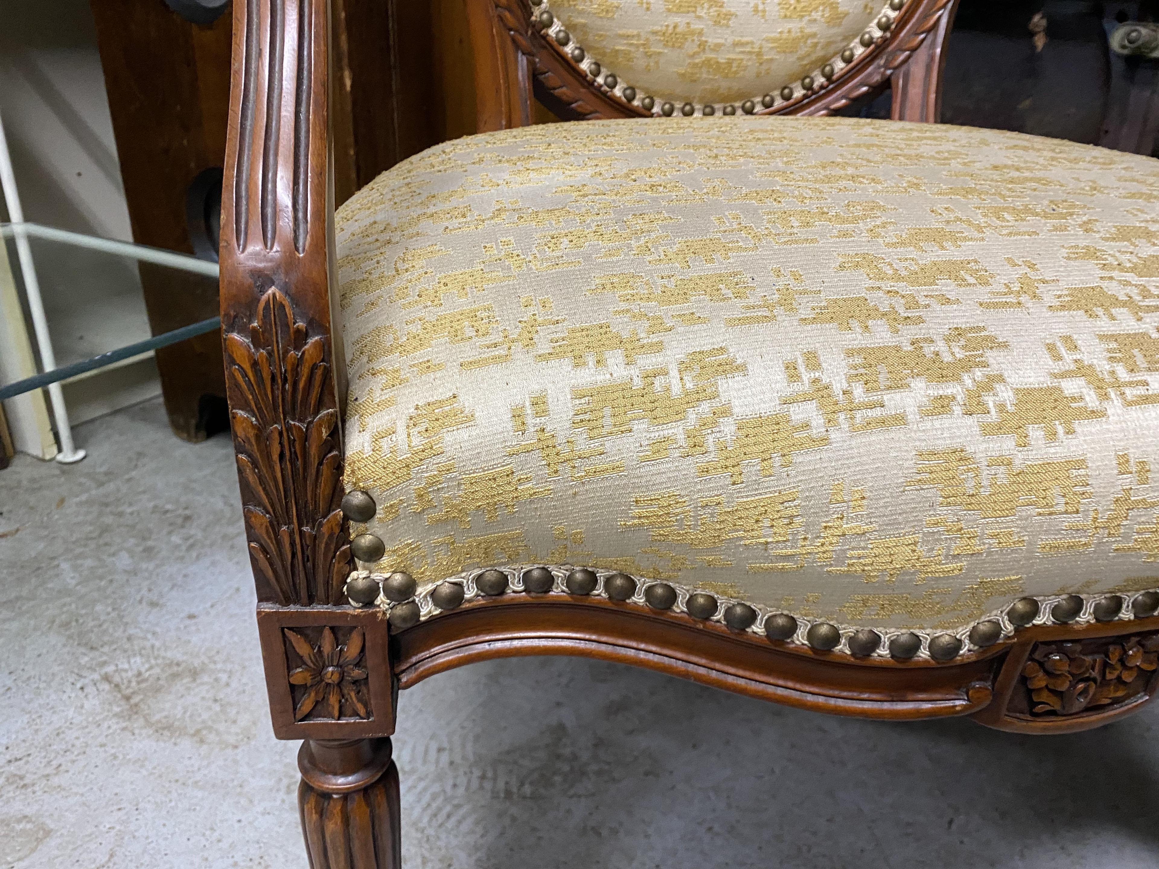 Antiue Upholstered Armchair