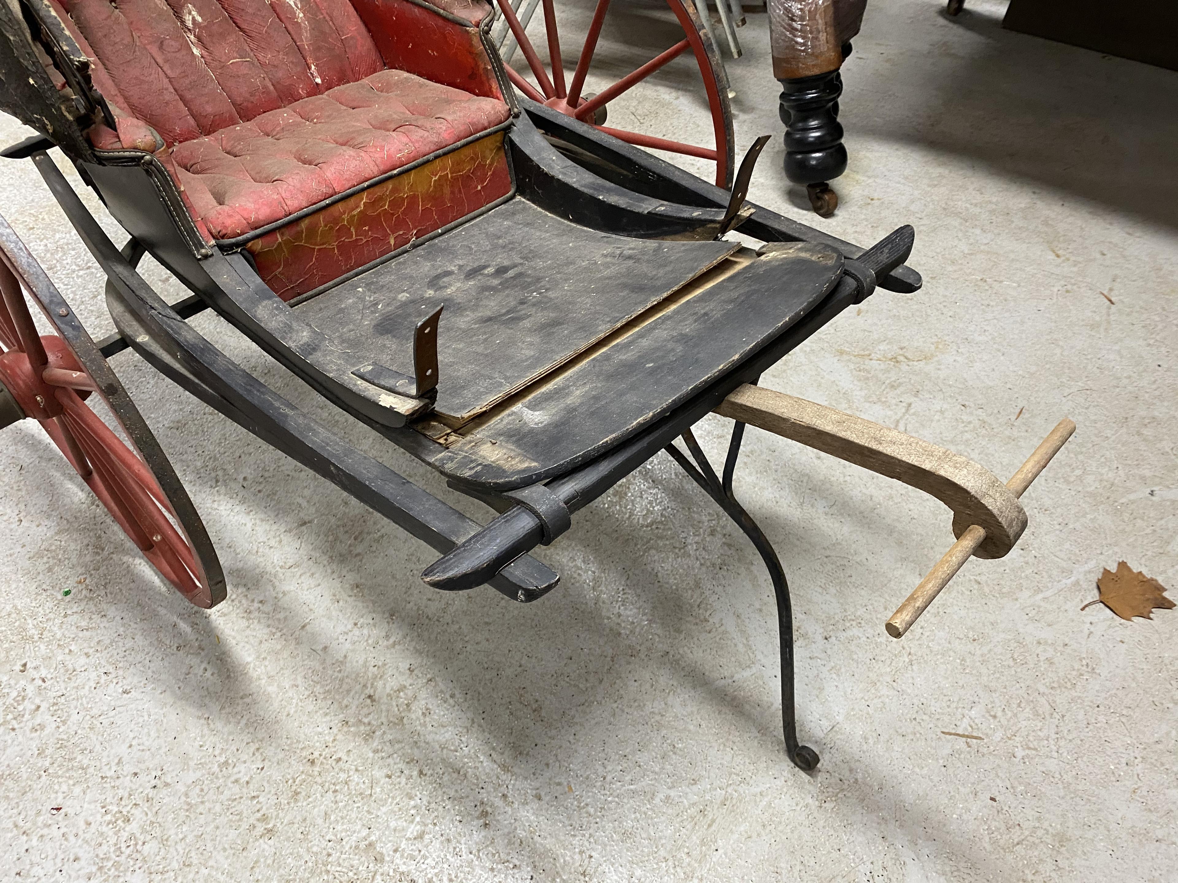 Unusual Antique Goat or Pony Drawer baby Carriage or Wagon