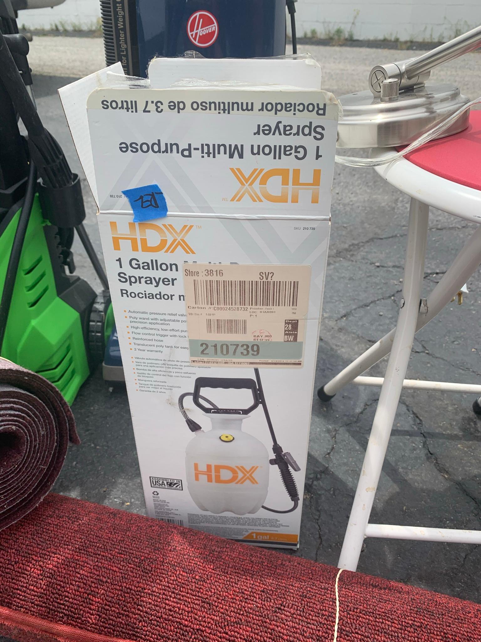 HDX Sprayer, Homdox Power Washer, Hoover Vacuum & More