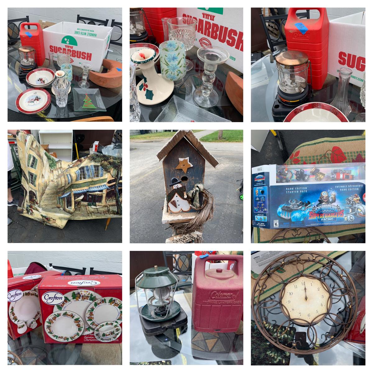 Decorative Items, Coleman Lanterns, Clock, Wii Accessories, Holiday Plates & More