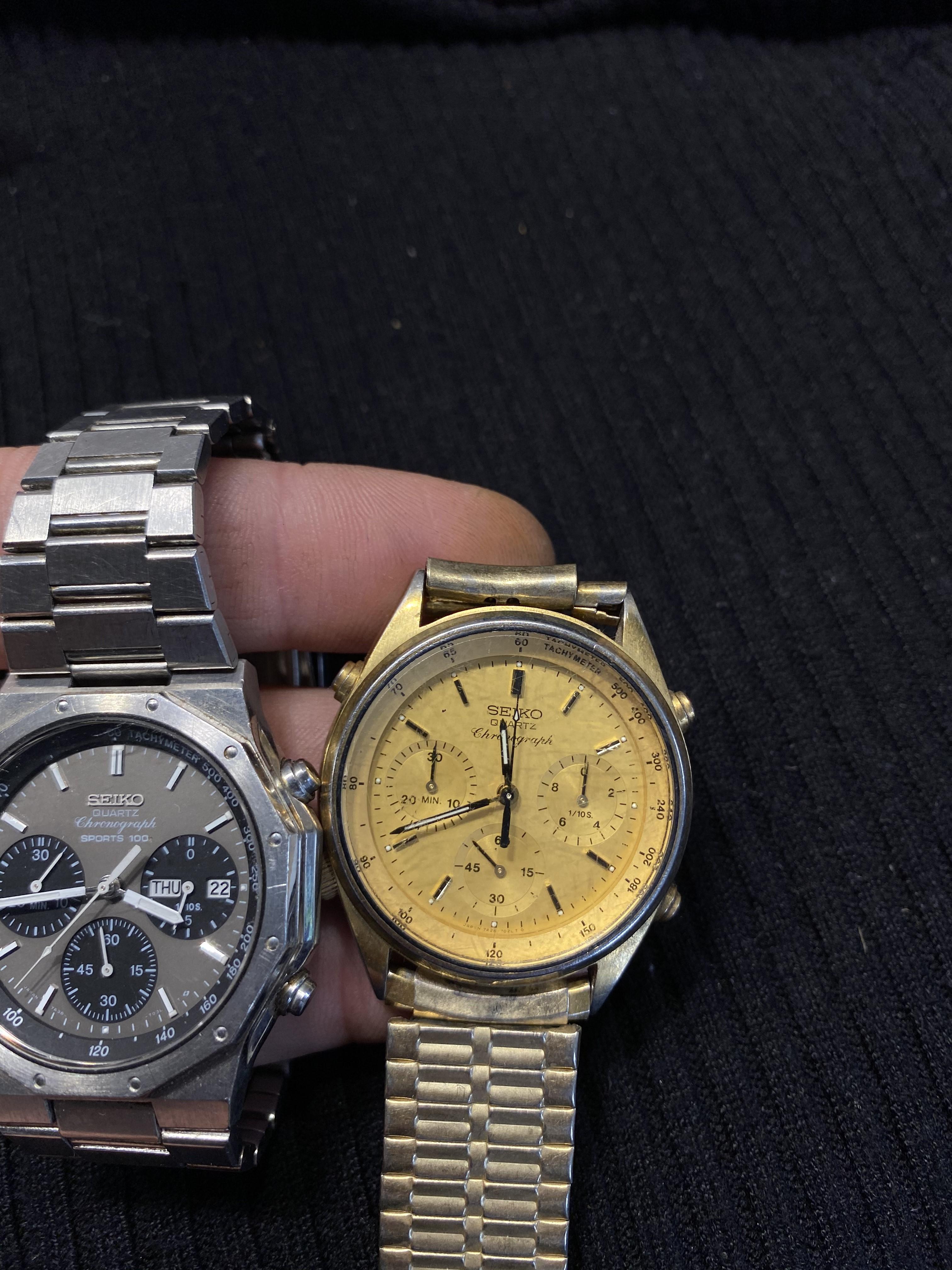 2 Vintage Seiko Chronograph Watches