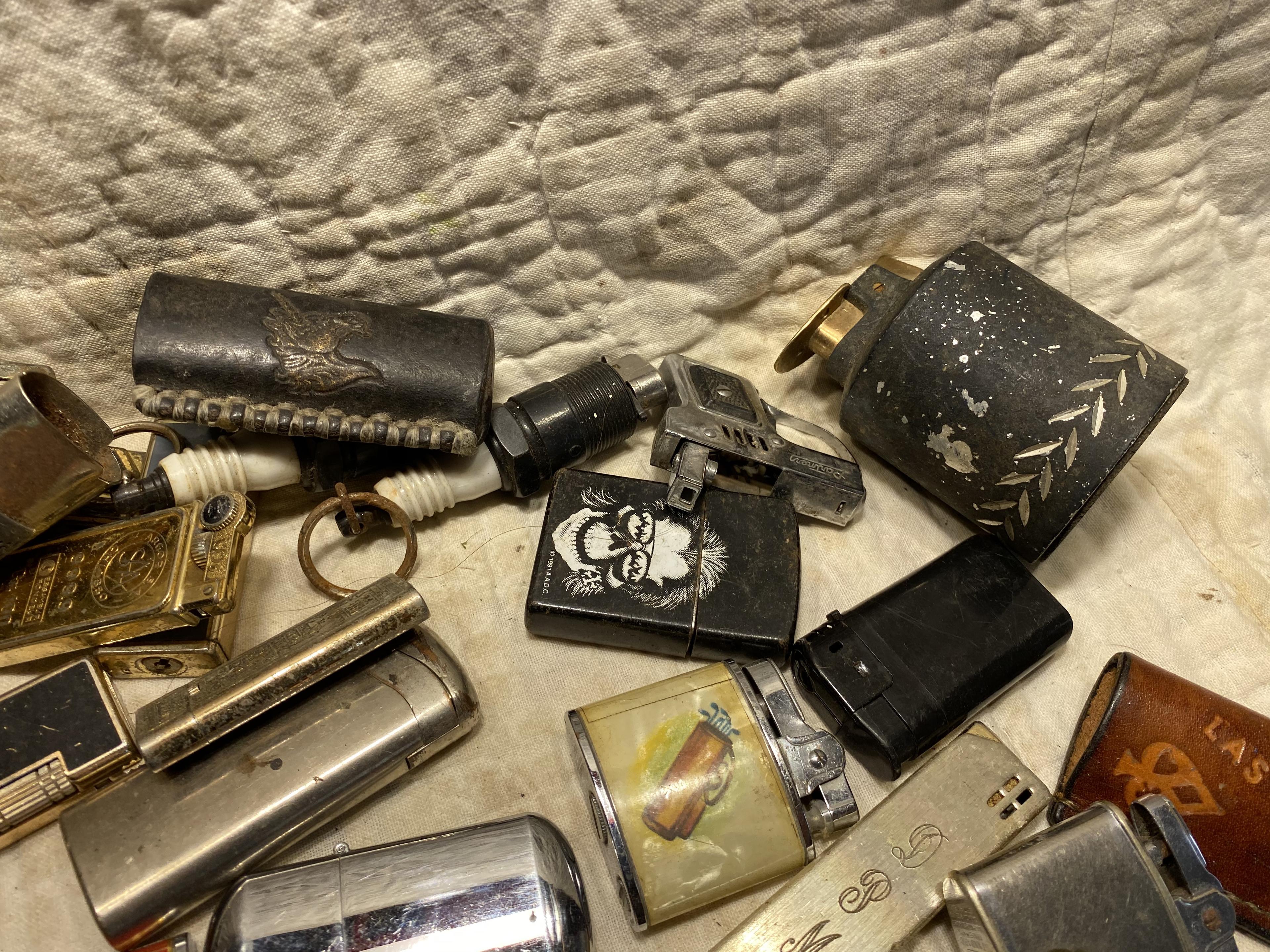 Group lot of assorted vintage lighters