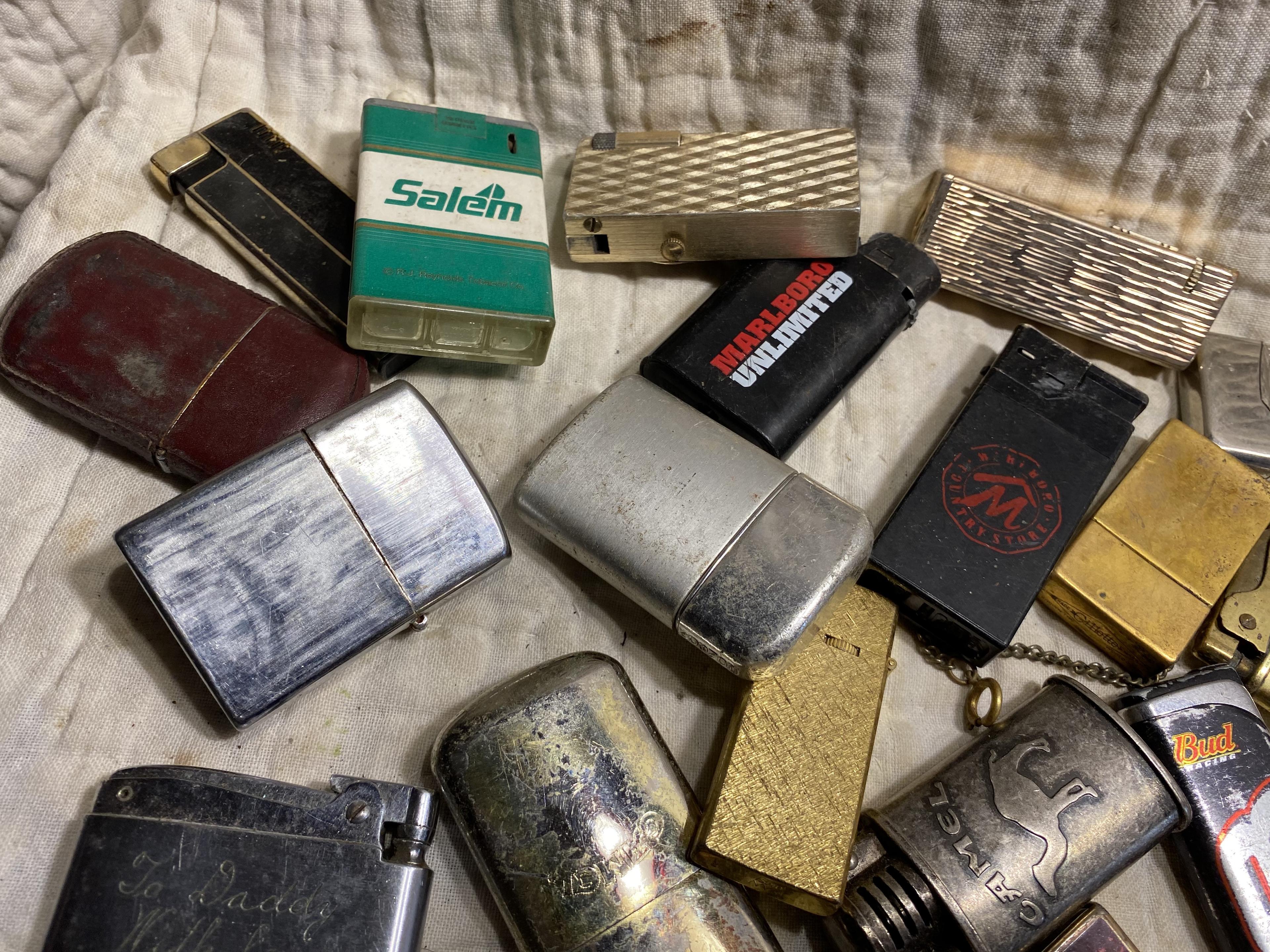 Group lot of assorted vintage lighters