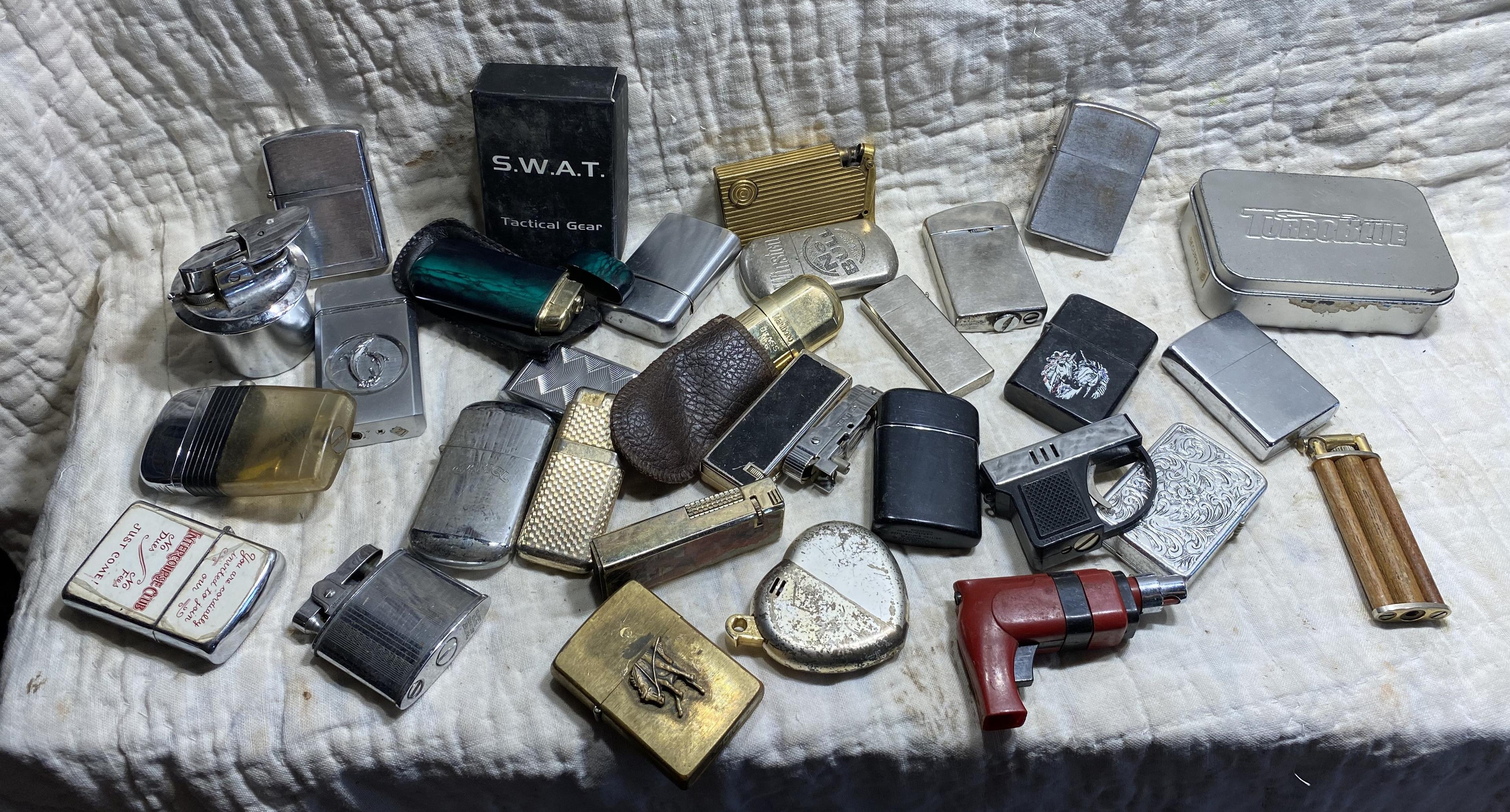 Group lot of assorted vintage lighters