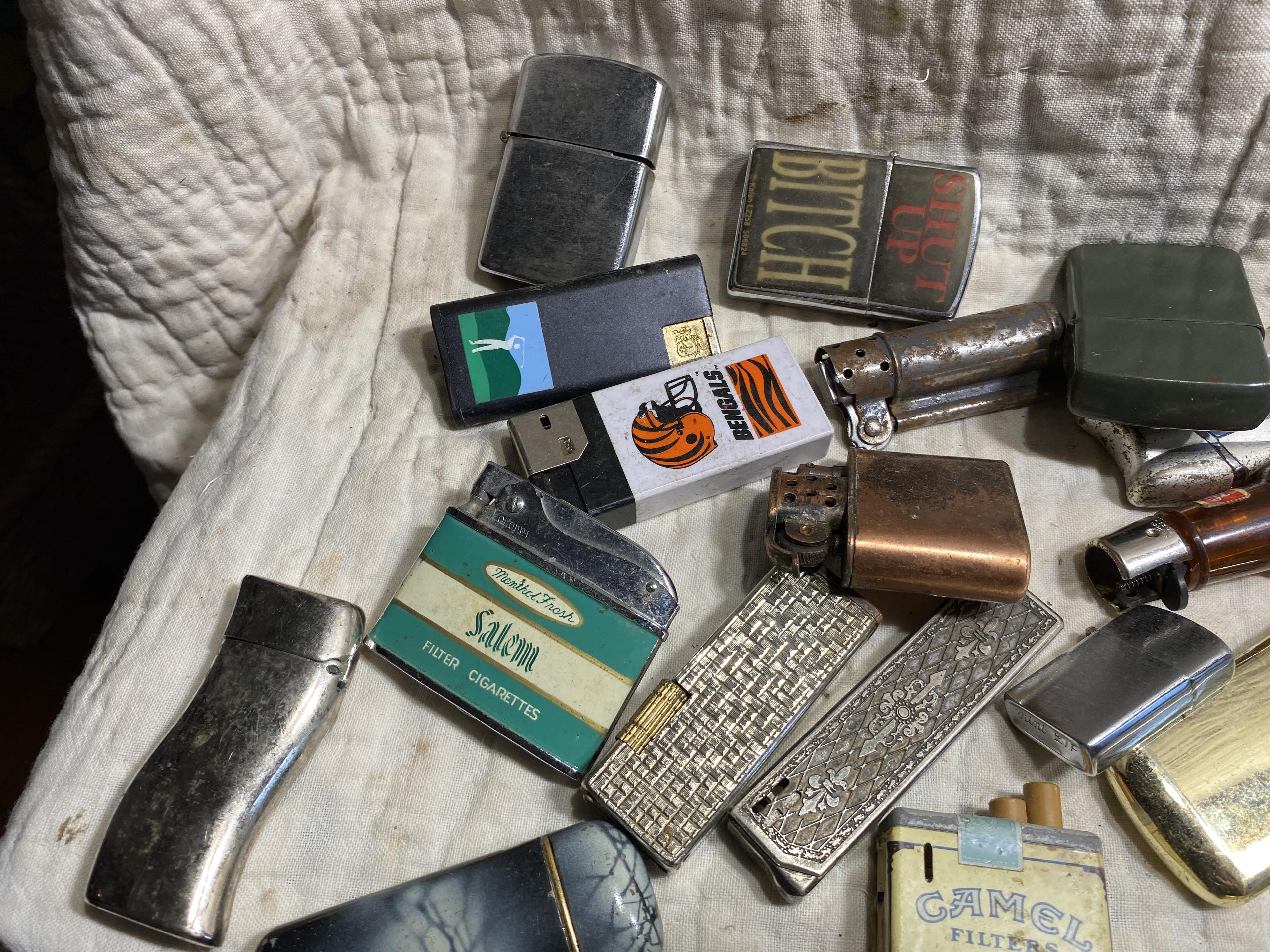 Group lot of assorted vintage lighters