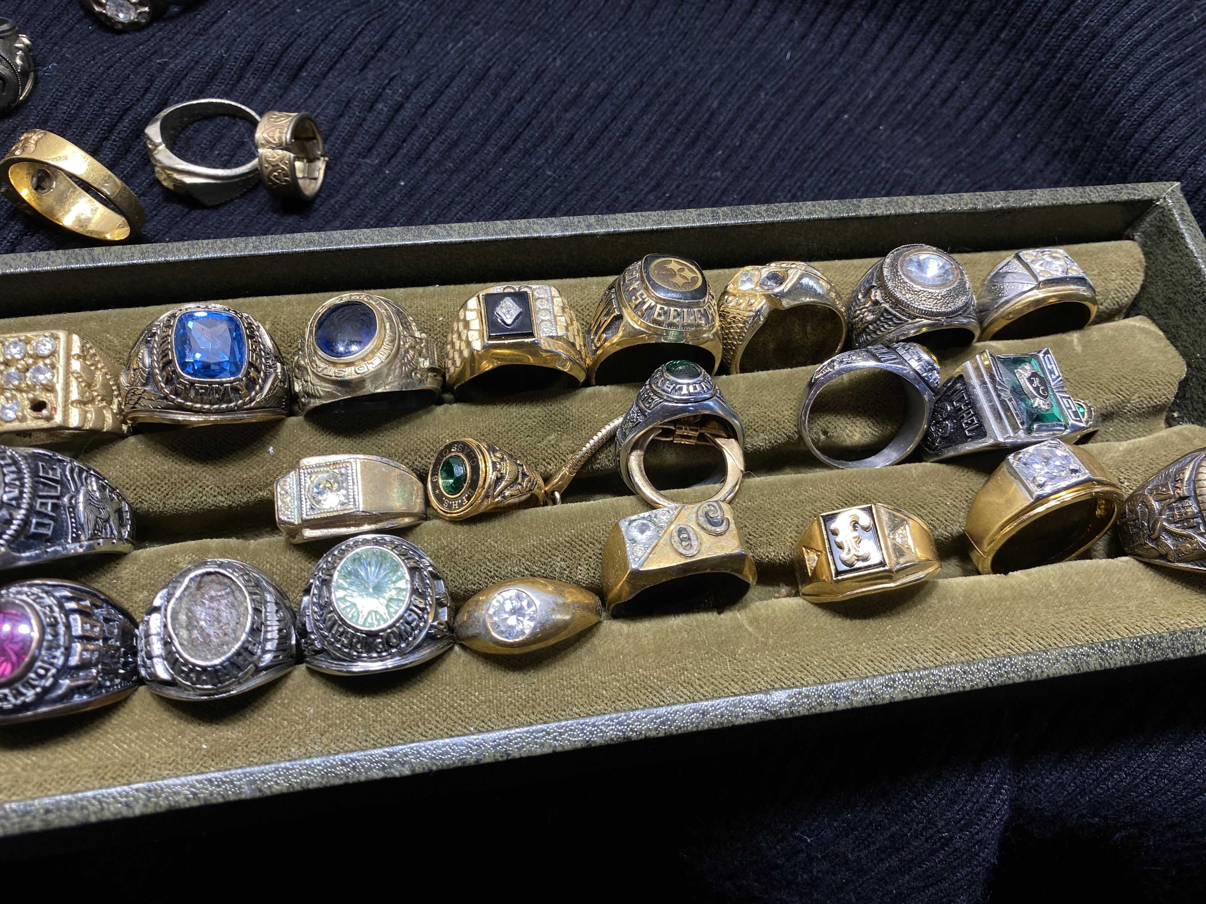 Large lot of rings