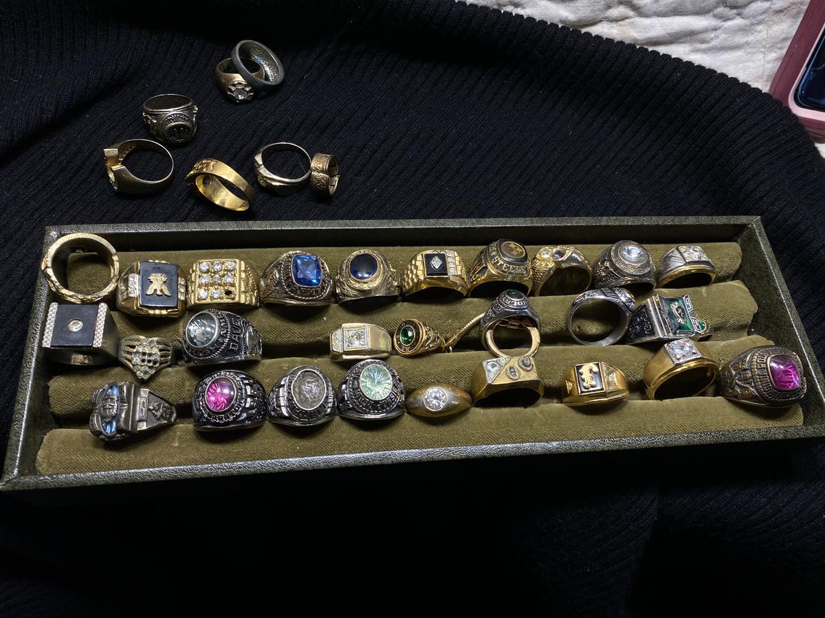 Large lot of rings