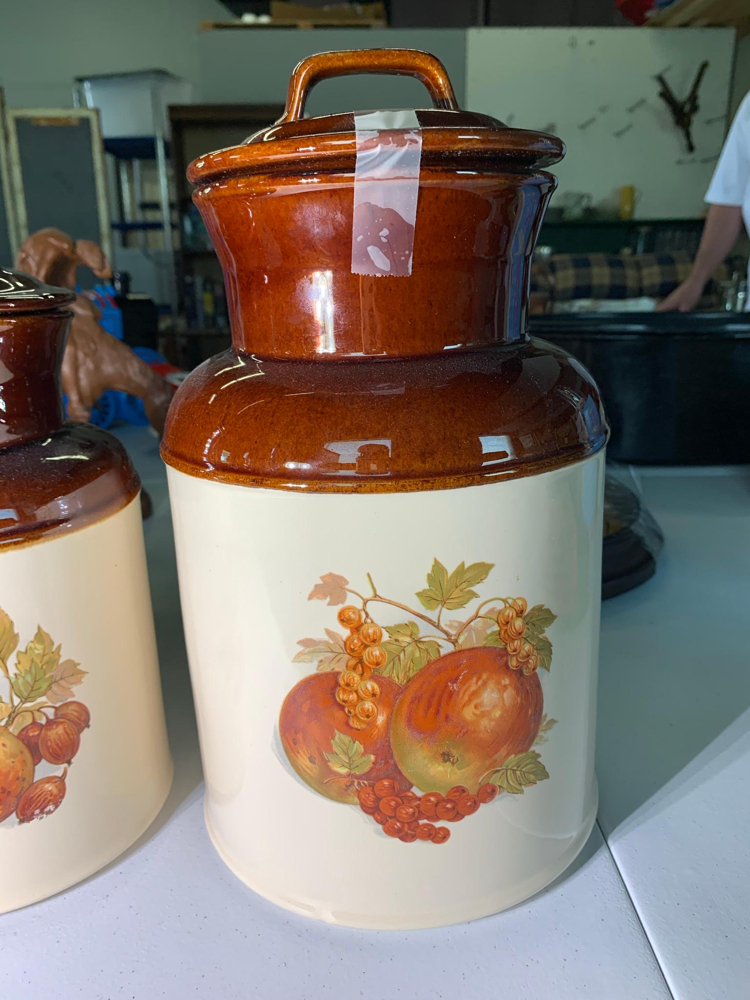 VIntage McCoy 8pc Harvest Fruit Canister Set