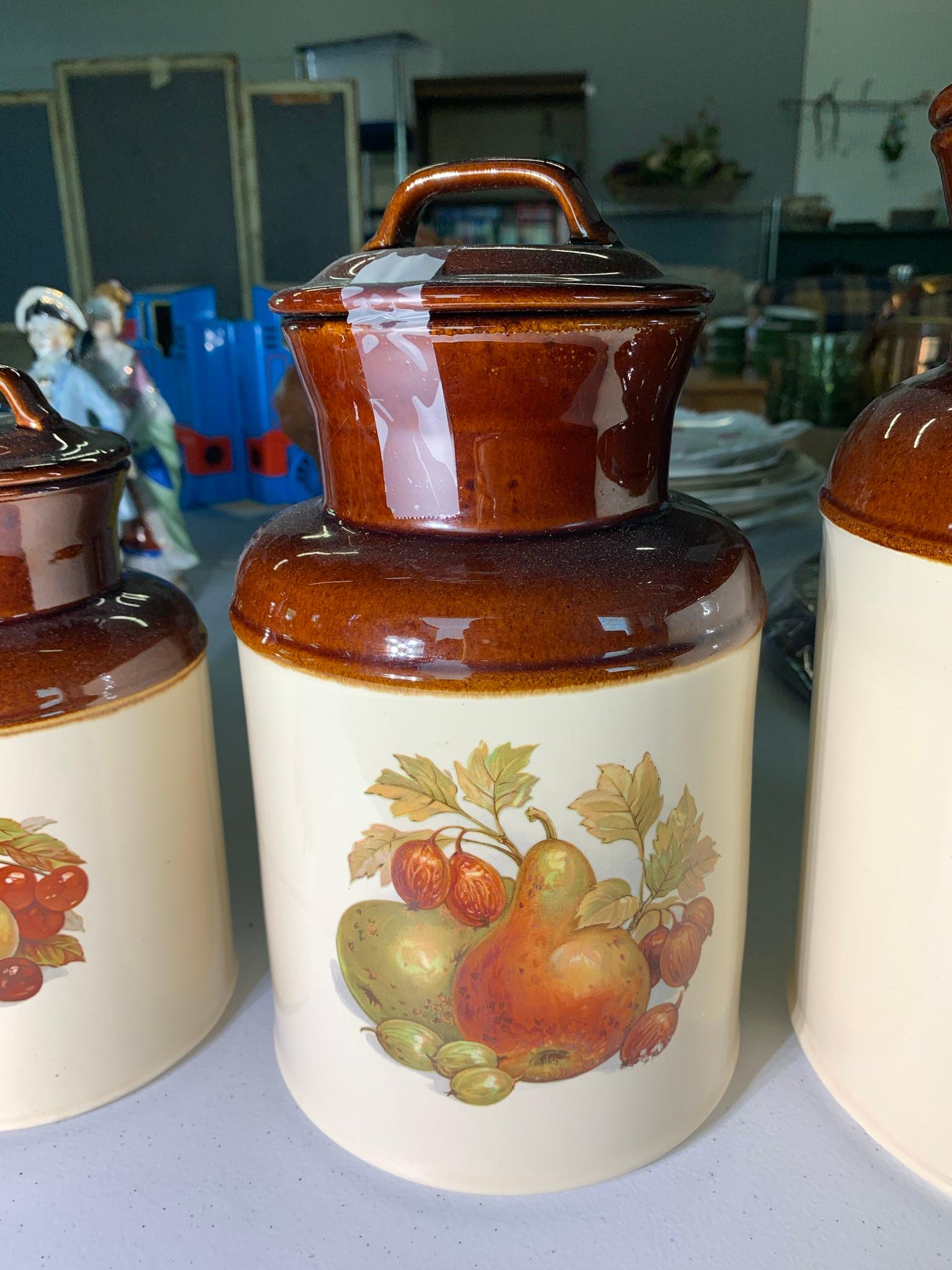 VIntage McCoy 8pc Harvest Fruit Canister Set