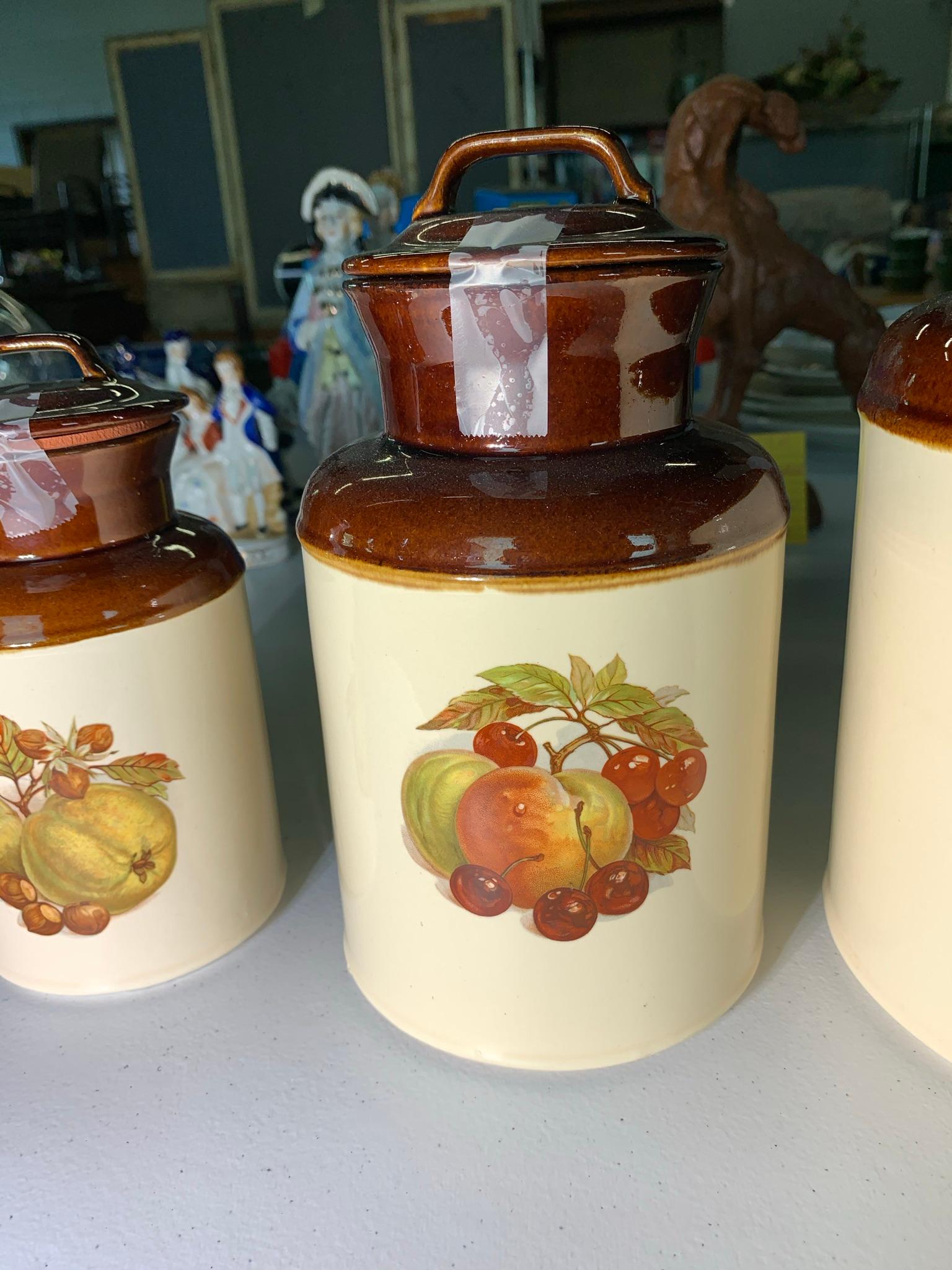 VIntage McCoy 8pc Harvest Fruit Canister Set