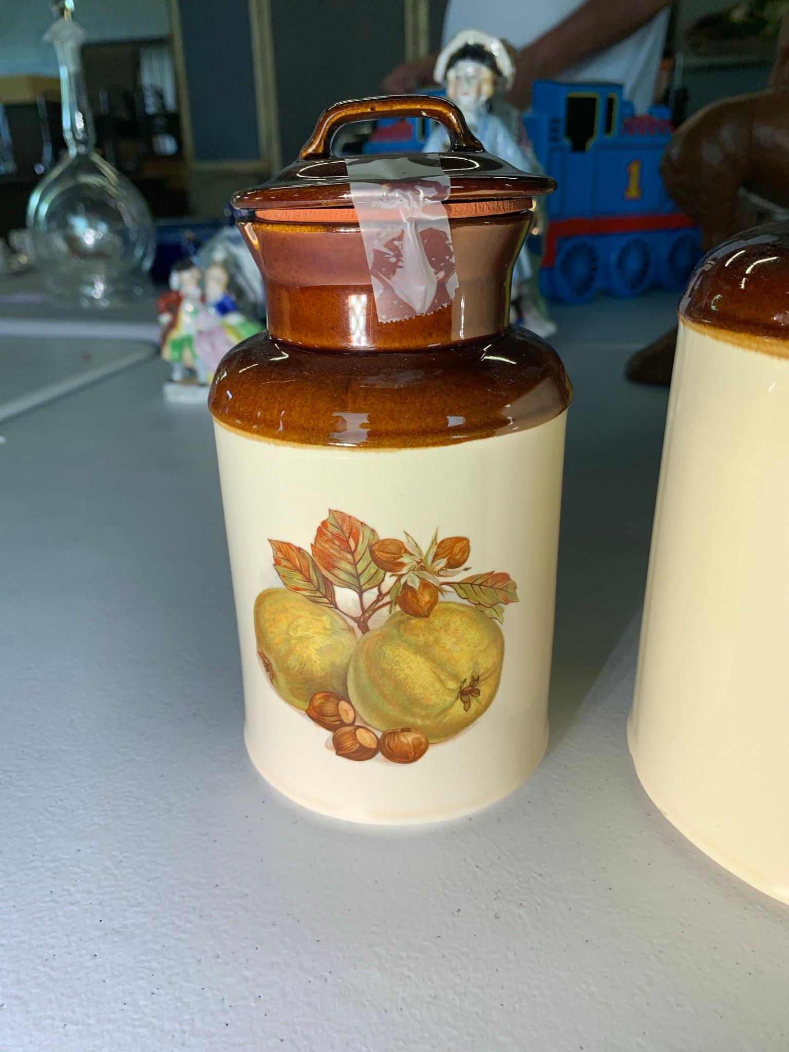 VIntage McCoy 8pc Harvest Fruit Canister Set