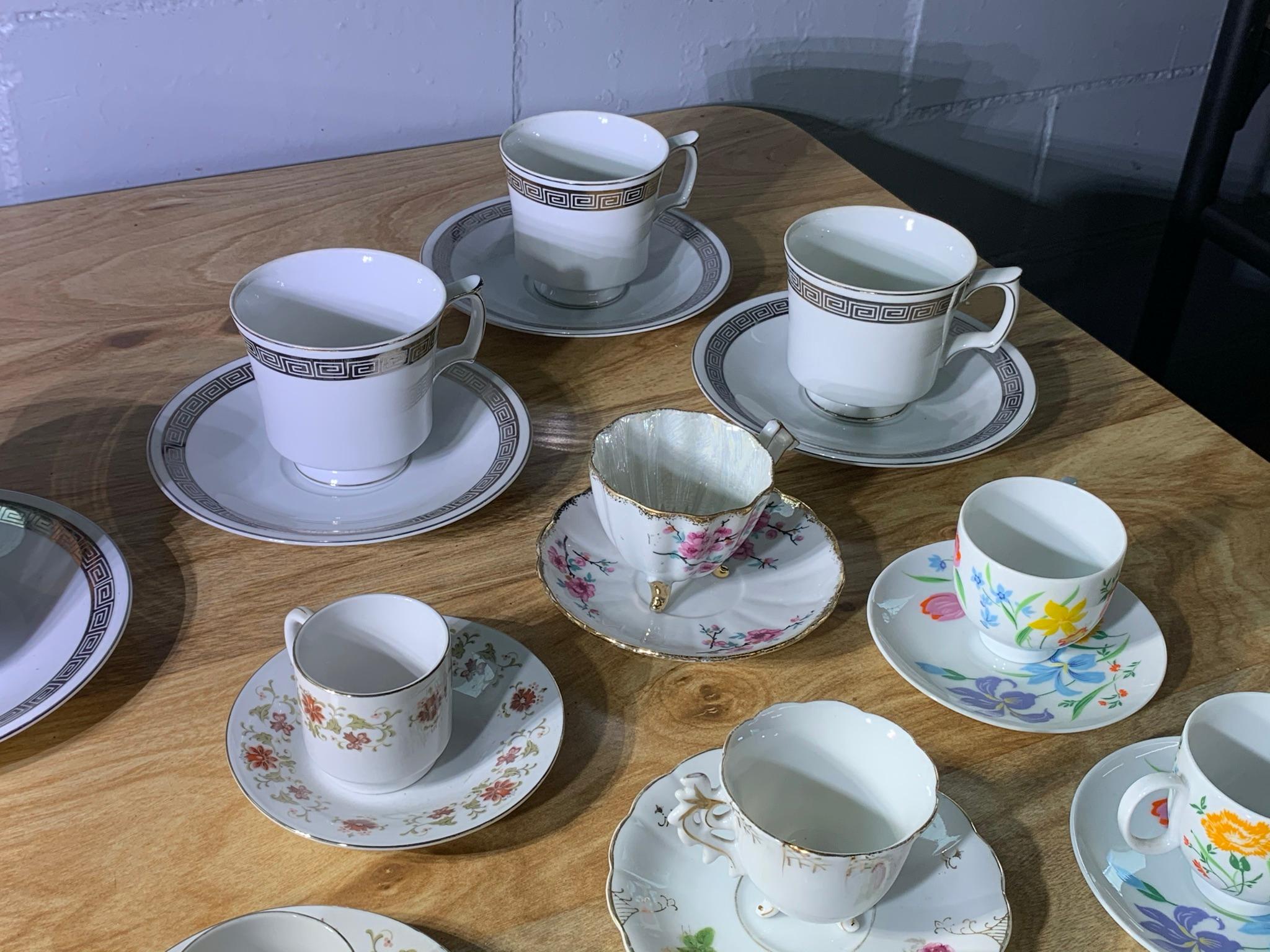 VIntage 6 Mini Tea Cups & Saucer Sets & 4 Regular Size Set