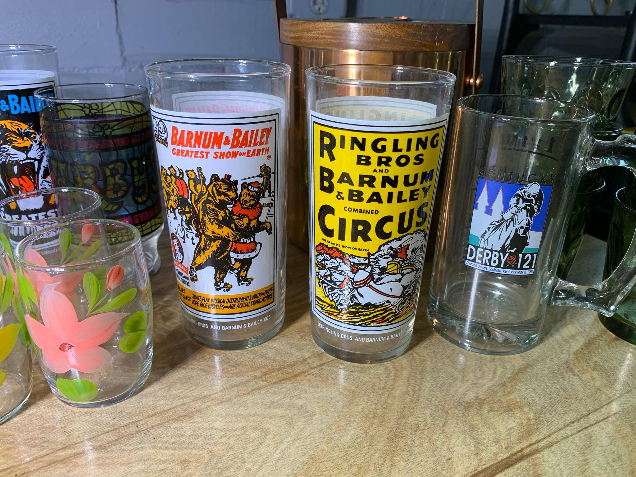 Vintage 21 Drinking Glasses & Ice Bucket