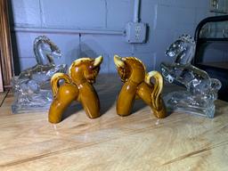 2 Pairs of Horse Figures