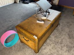 Nice Vintage Trunk with Map of World Decoration