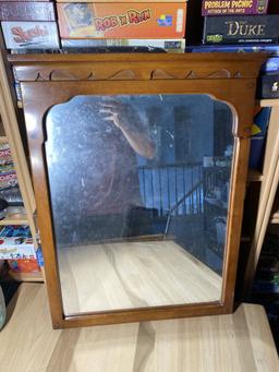 Vintage wooden mirror