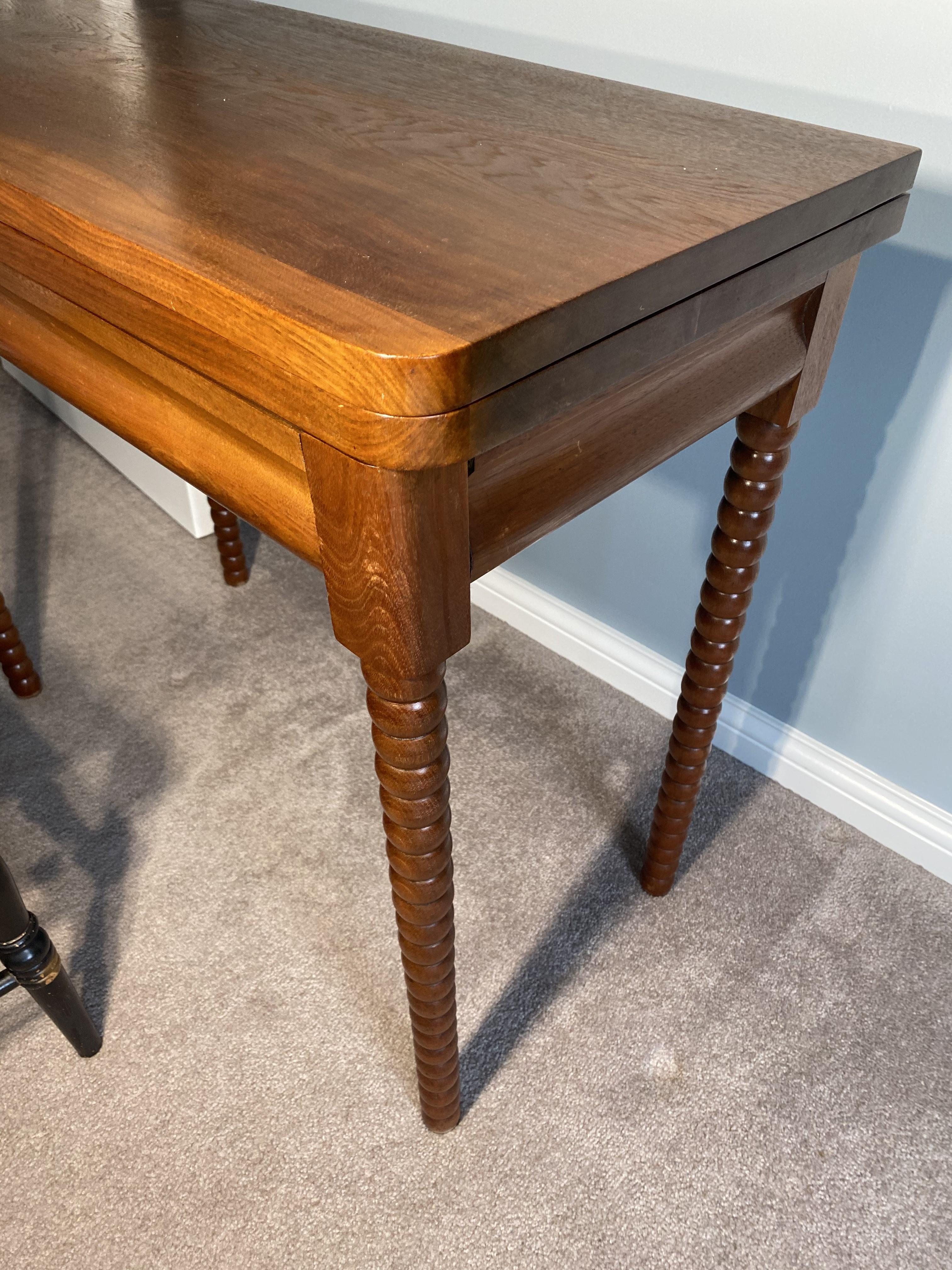 Antique Table with folding top PLUS chair