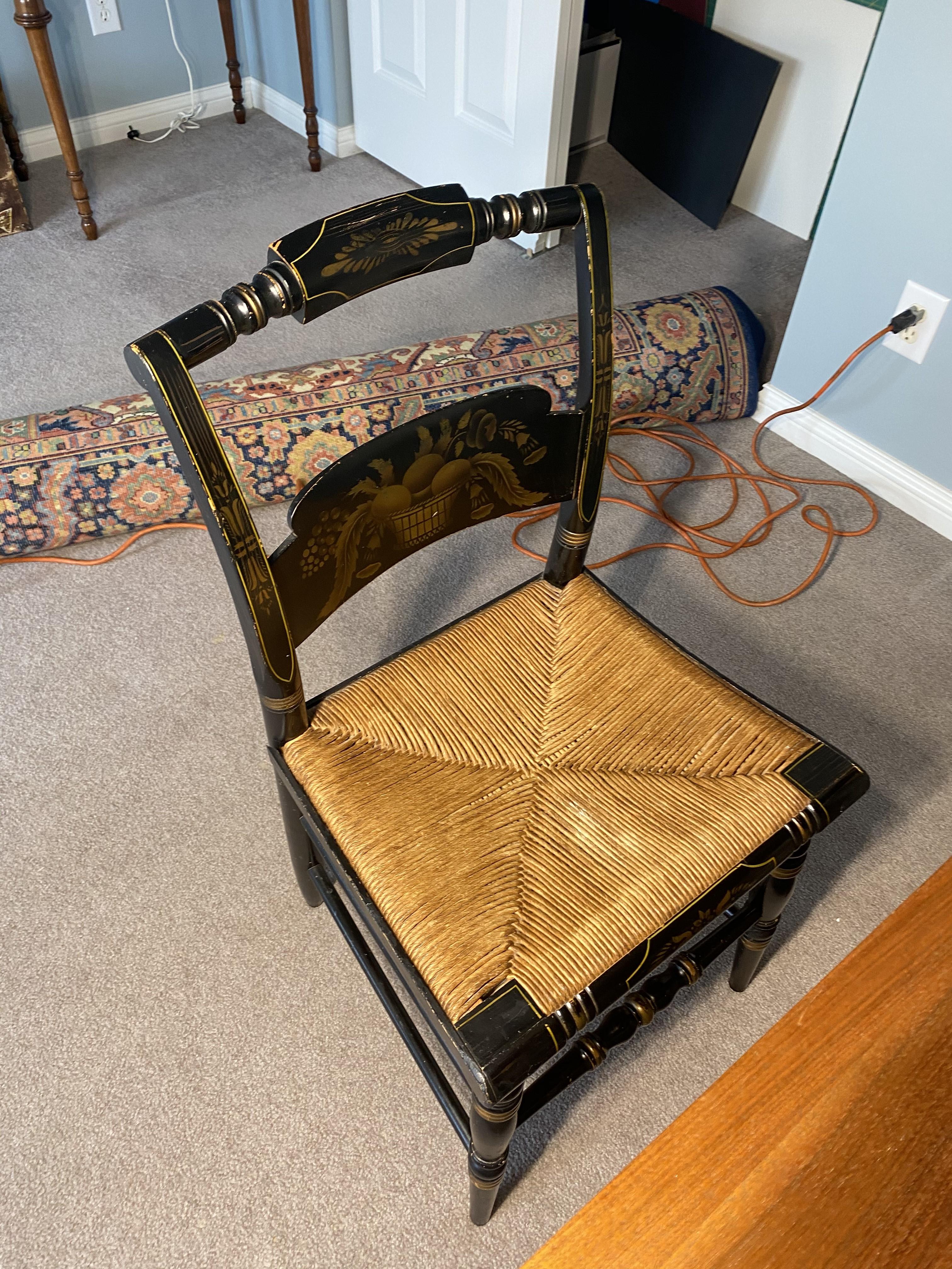 Antique Table with folding top PLUS chair