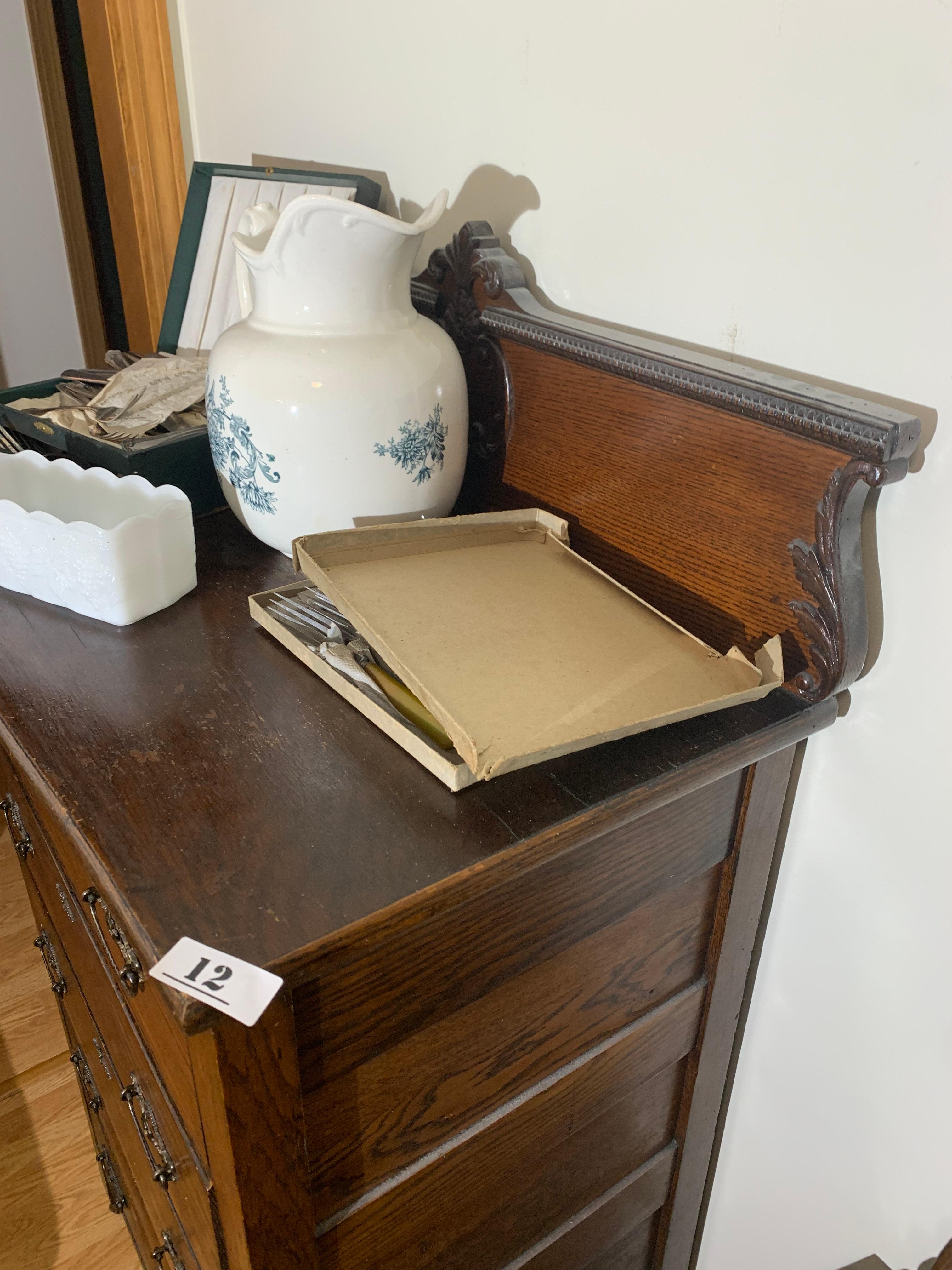 Antique Oak Dresser with backsplash