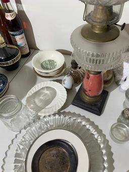 Antique lamp and more lot