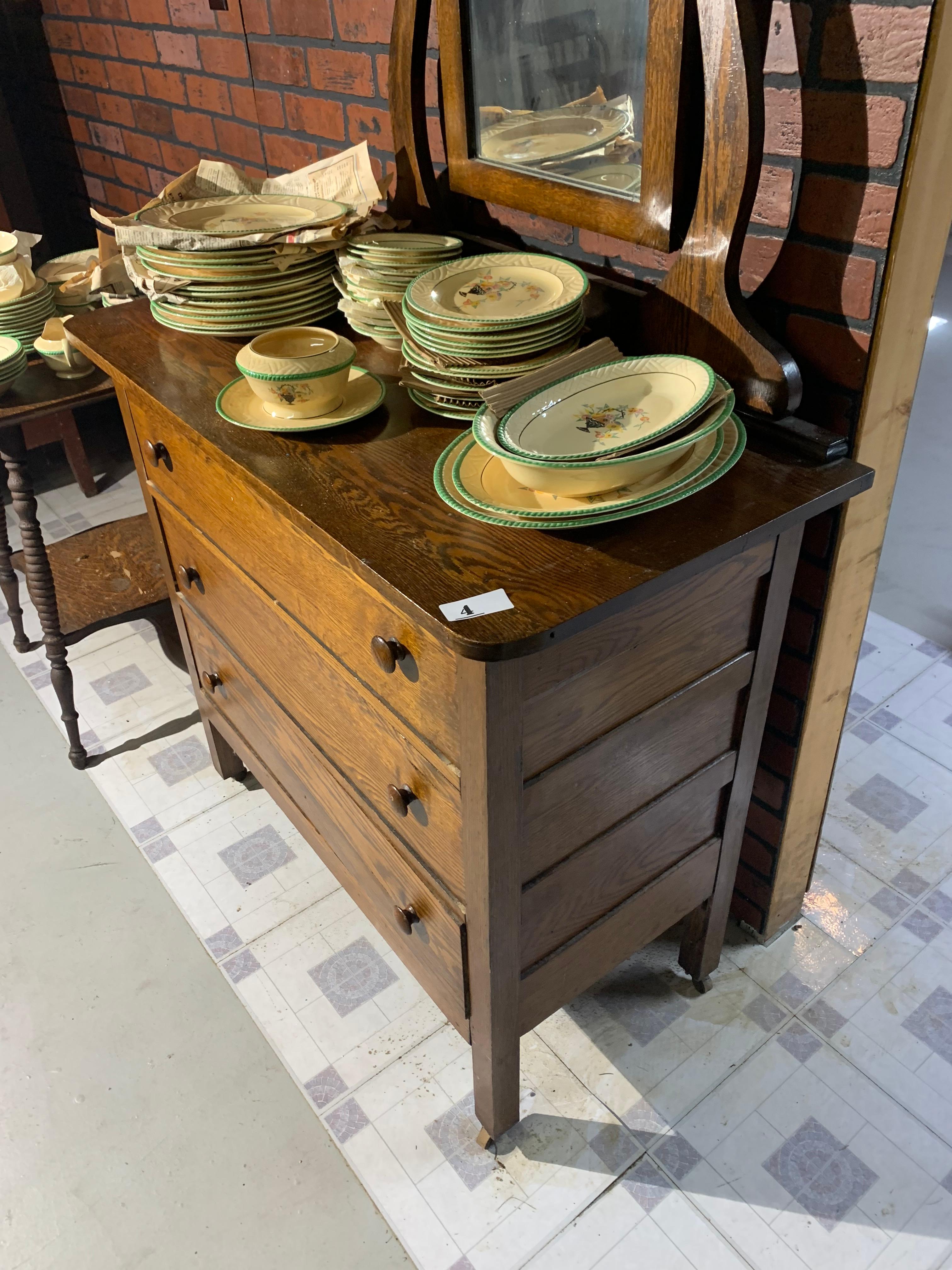 Antique Oak dresser with mirror