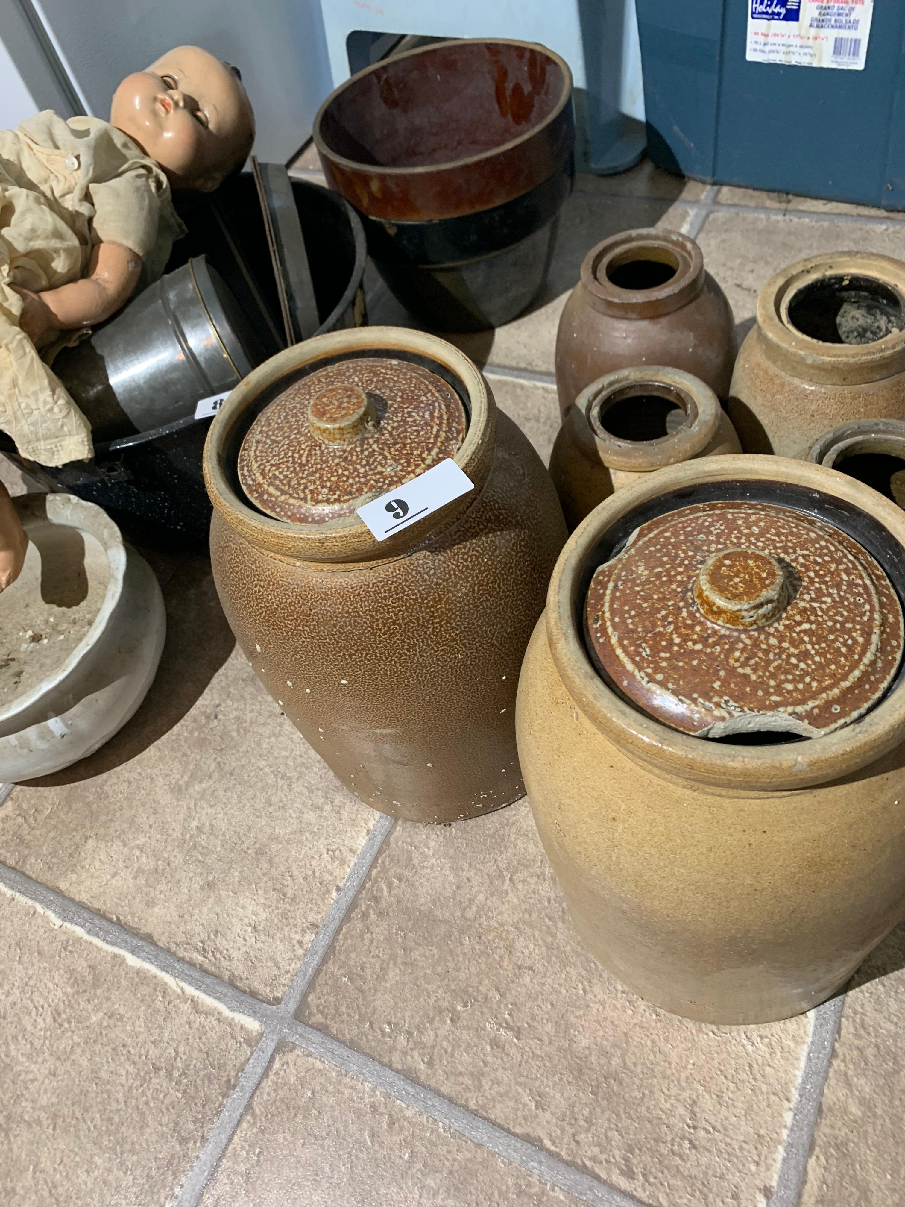 Group lot of stoneware including salt glazed