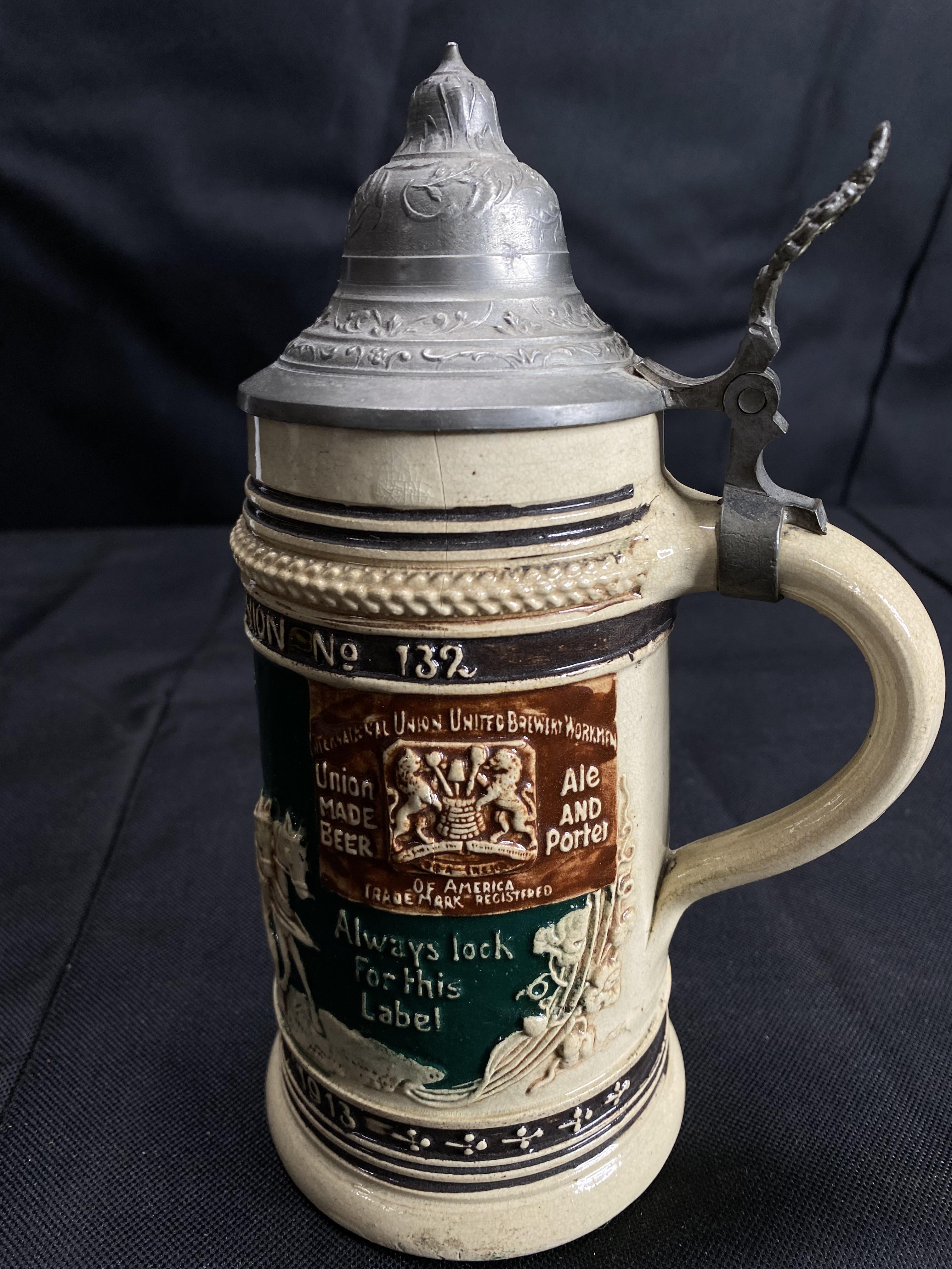 Rare Antique Stein - Beer Driver's Union