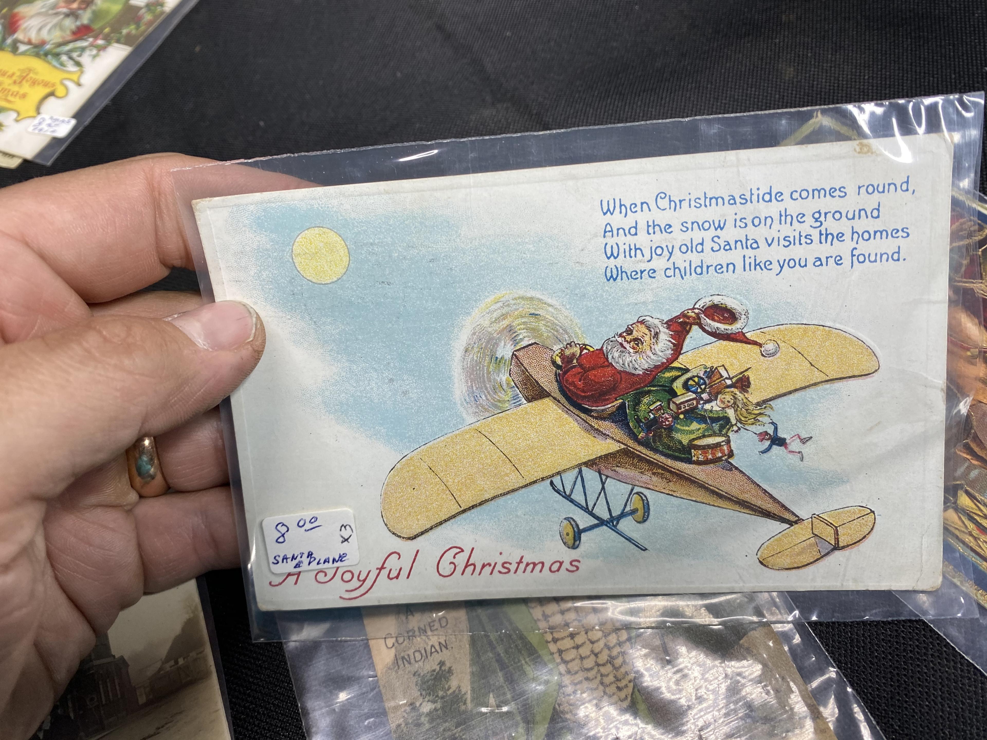 RPPC, advertising and Santa Claus postcards