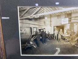 Rare Interior Photo of an Early Automobile Tire Shop