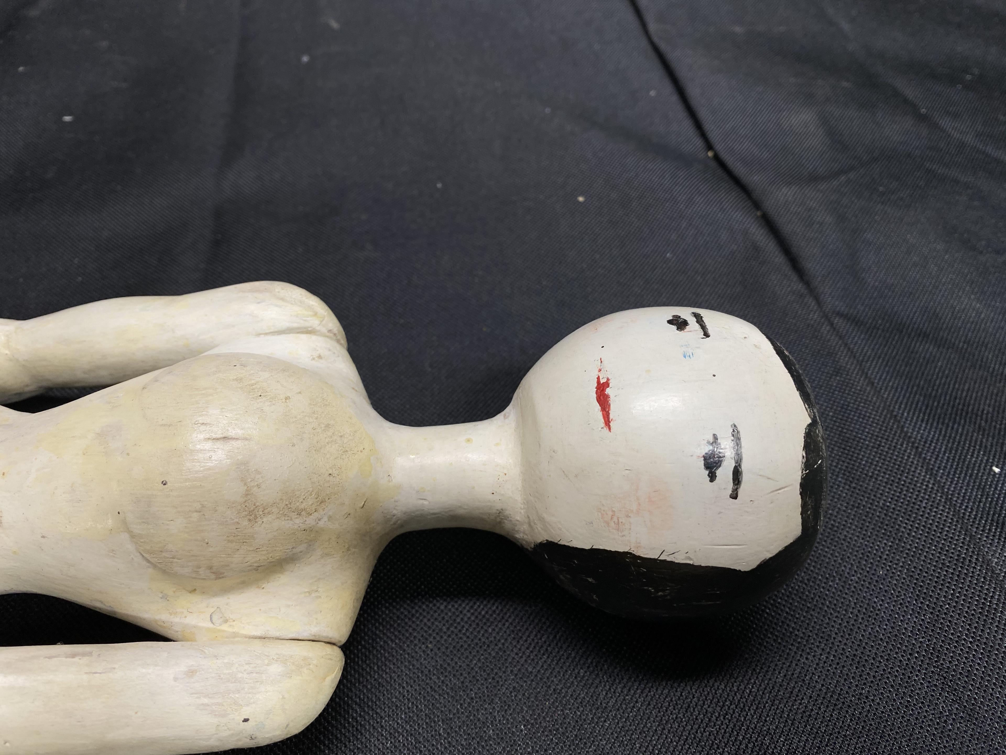 Unusual Antique Wooden Doll