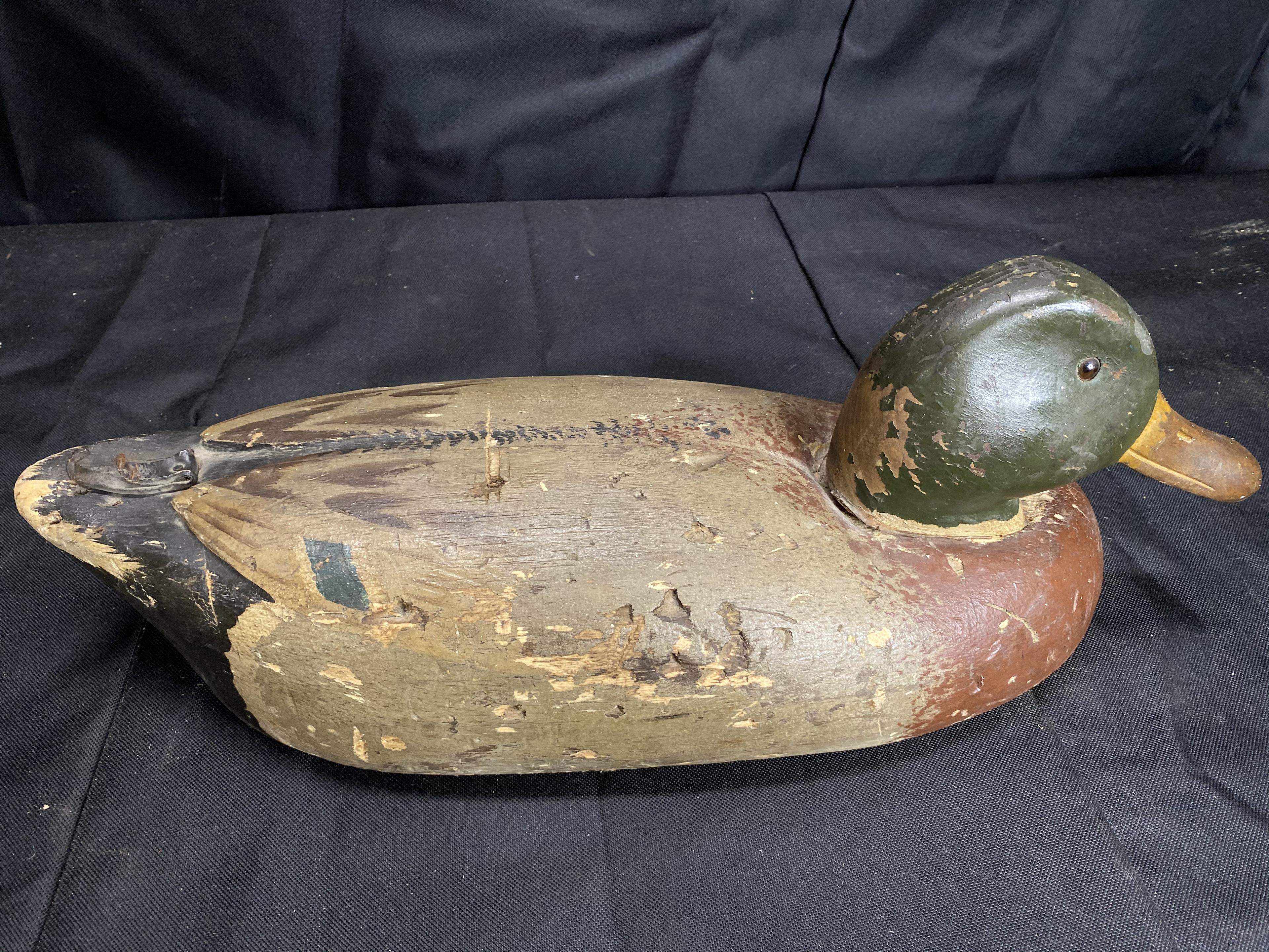 Antique wooden duck decoy