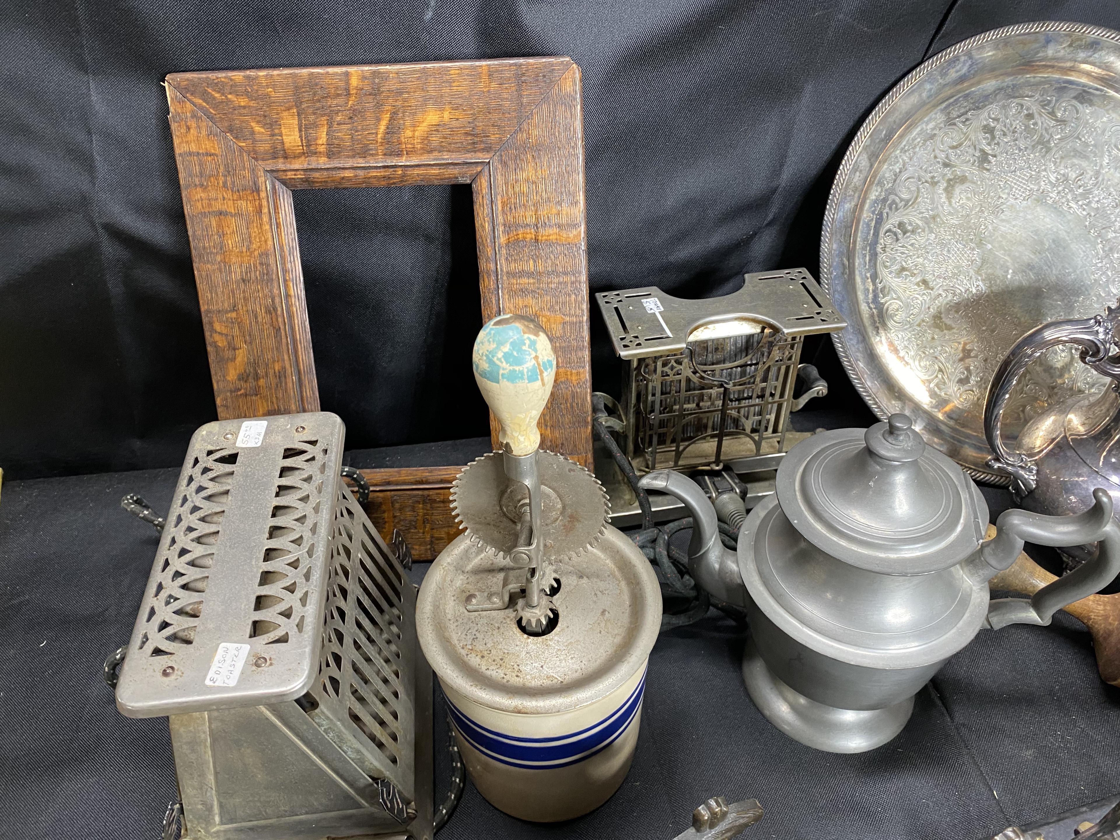 Primitives, antique metal ware and more lot
