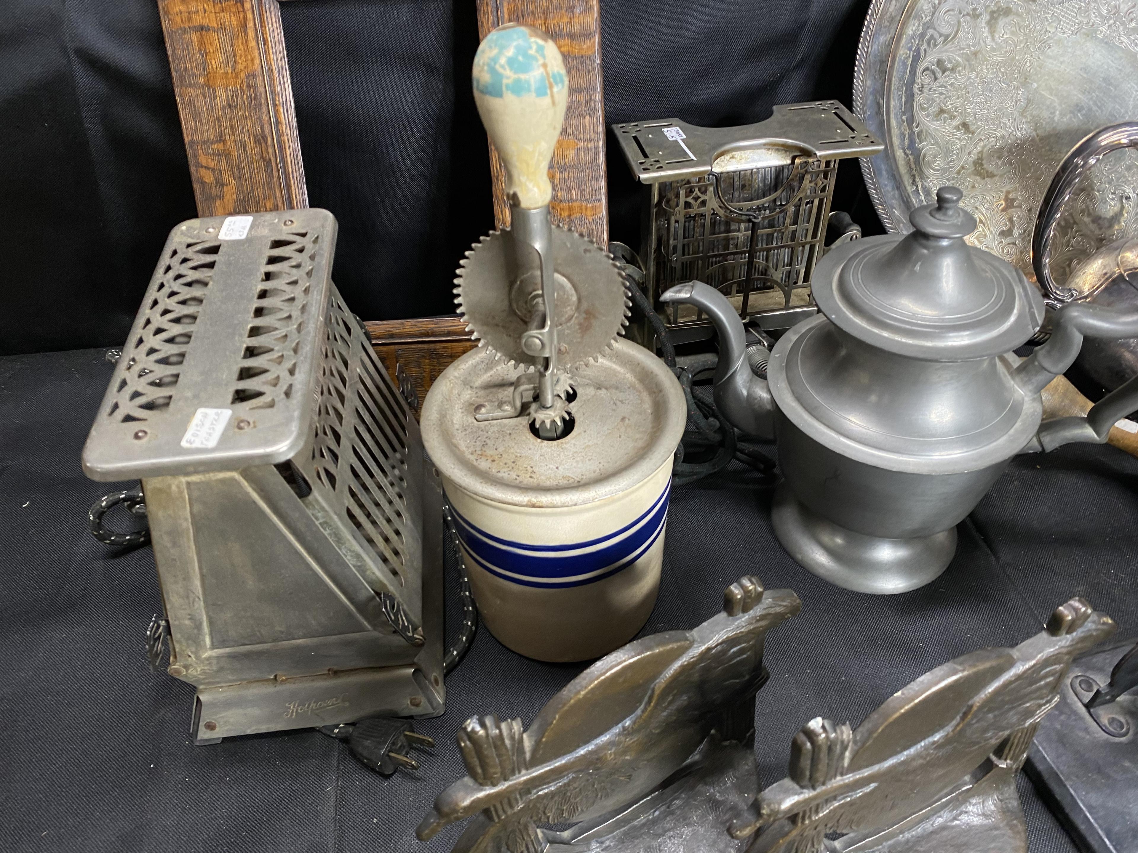 Primitives, antique metal ware and more lot