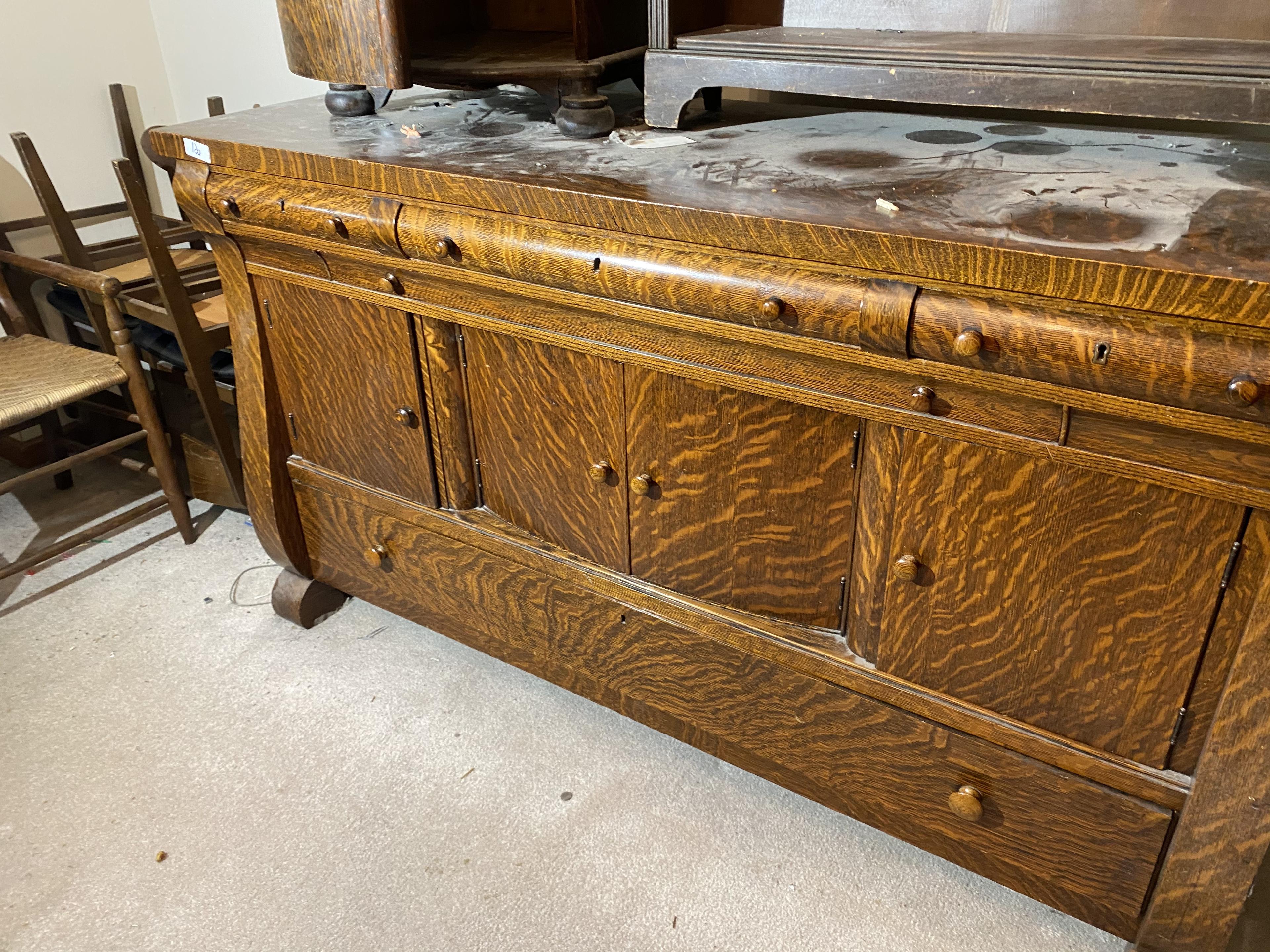 Large Antique Oak Buffet