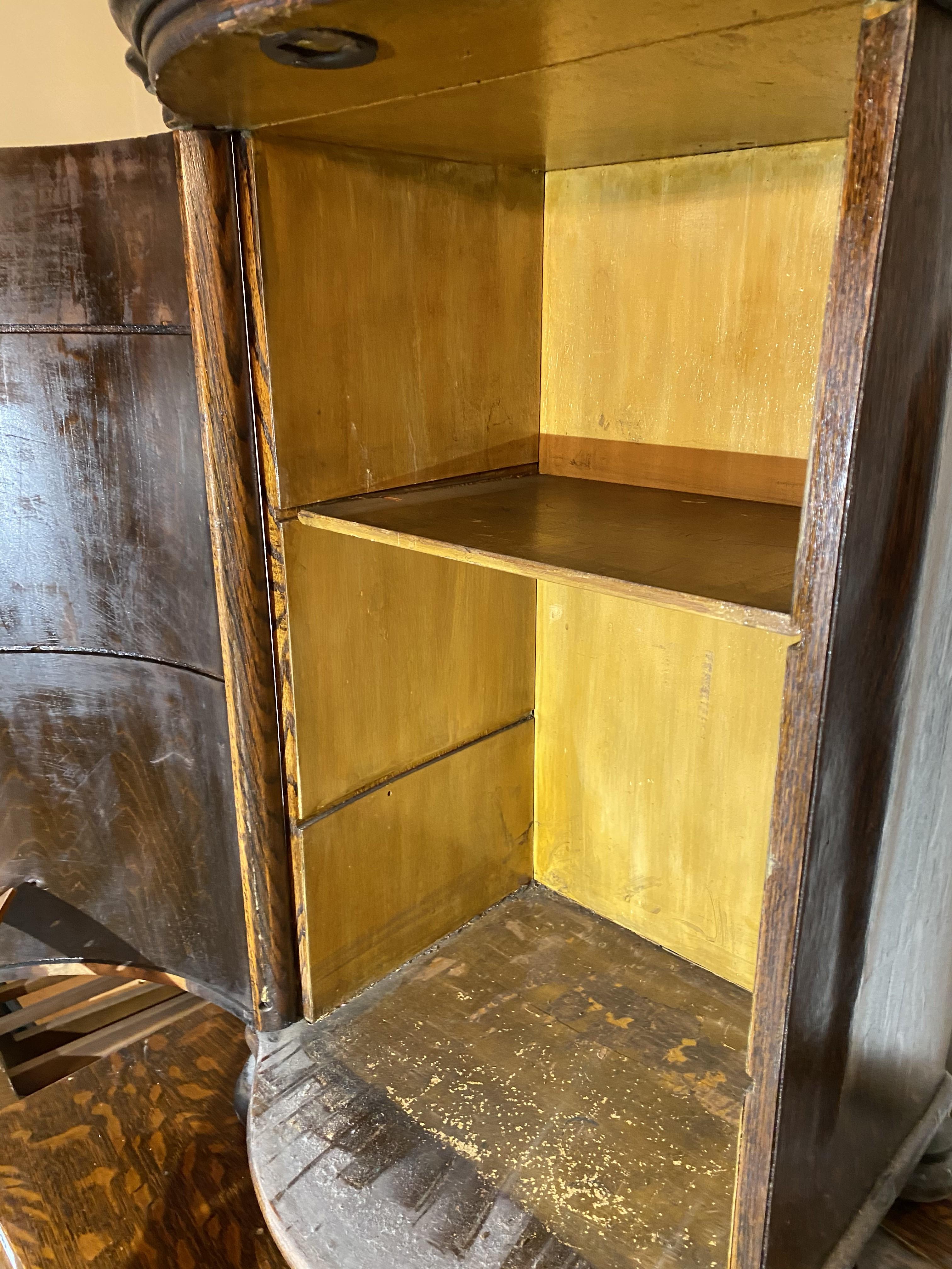 Antique Oak Record Cabinet