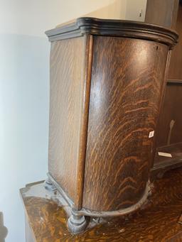 Antique Oak Record Cabinet