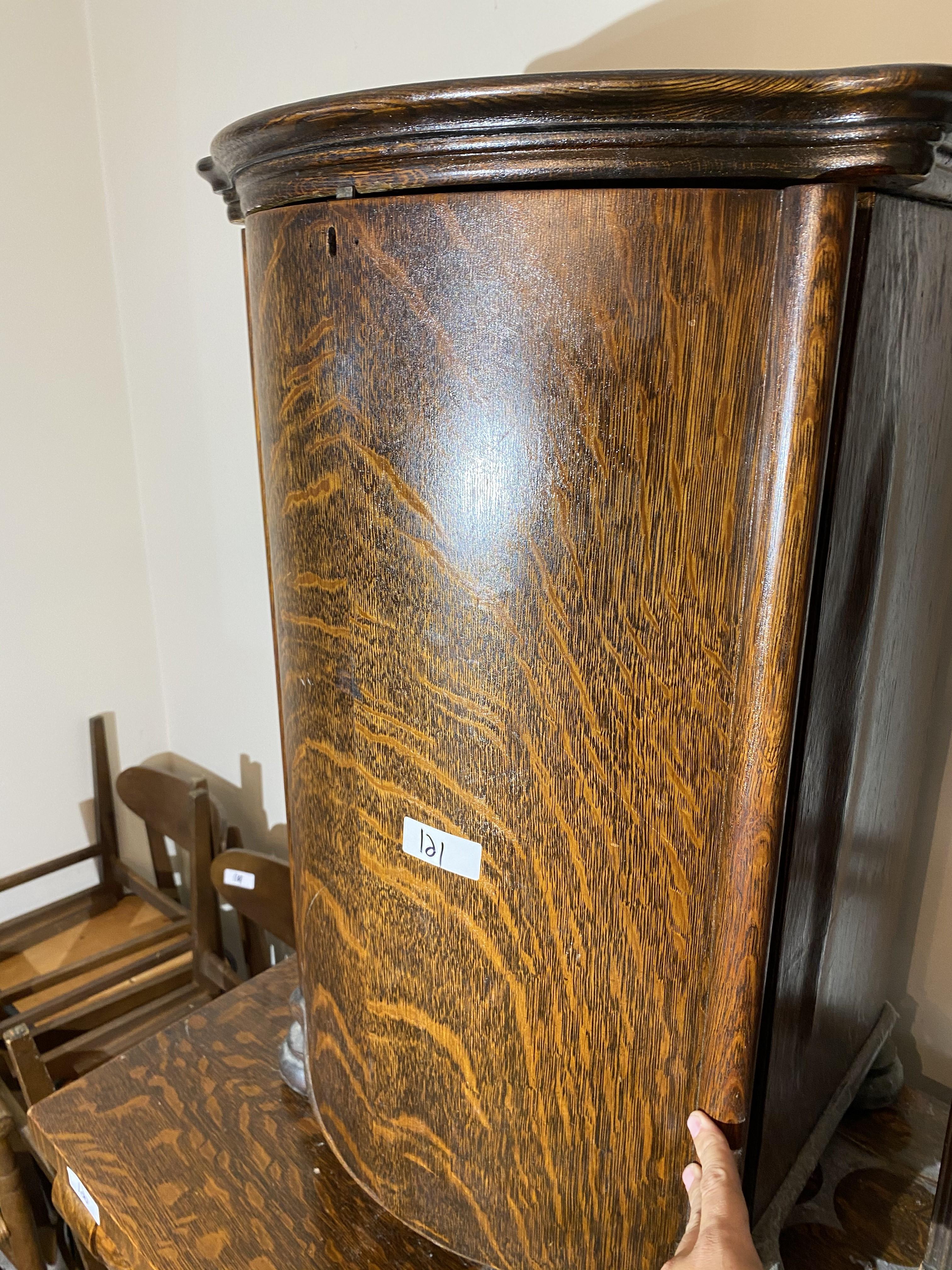 Antique Oak Record Cabinet